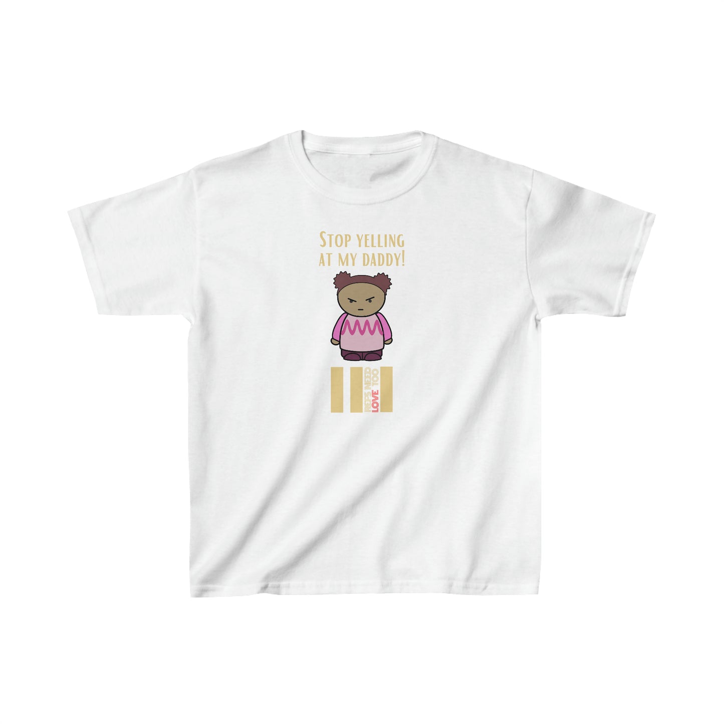 Stop yelling at my dad | Kids Heavy Cotton Tee | For the Daughter of the Ref | Screen print t-shirt | Gift for ref's family | Proud daughter