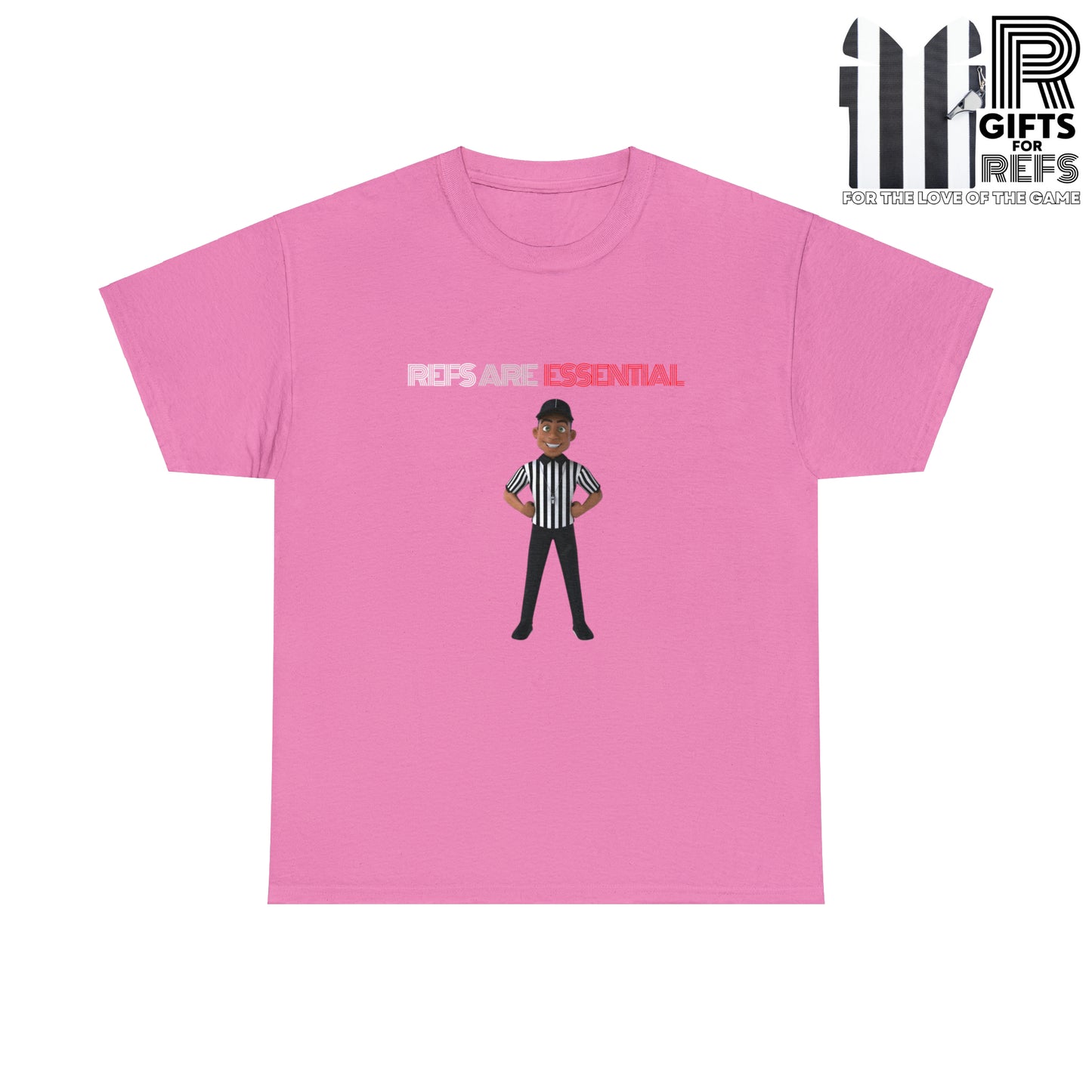 Refs are Essential Unisex Cotton Tee | Referee gift | Gift for refs | Cartoon Ref | For referee supporters | For sports officials | Screen print tee