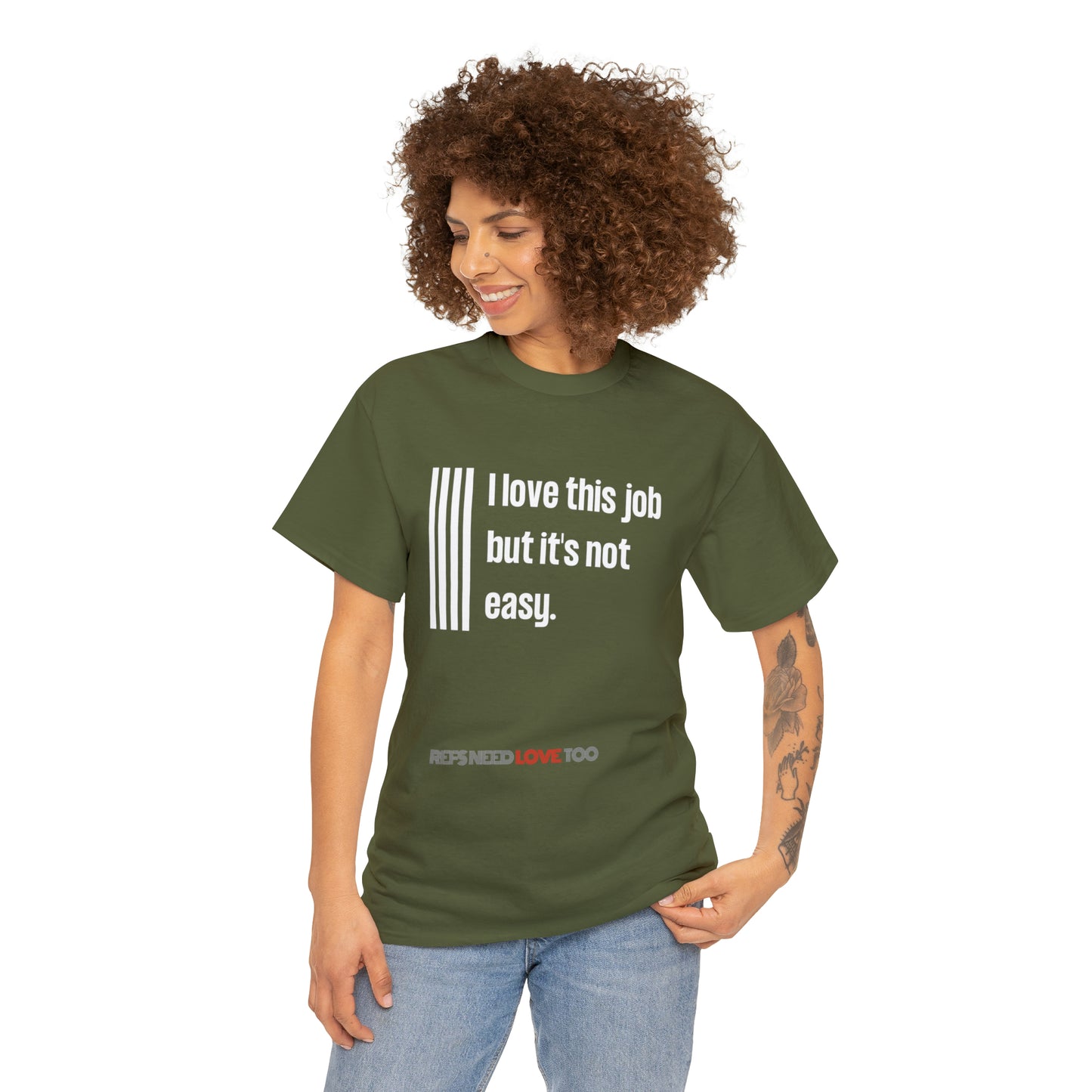 I Love This Job Unisex Cotton Tee | Gifts for Refs | For Sports Officials | Tough Job Shirt | Screen print t shirt | Refs Need Love Too