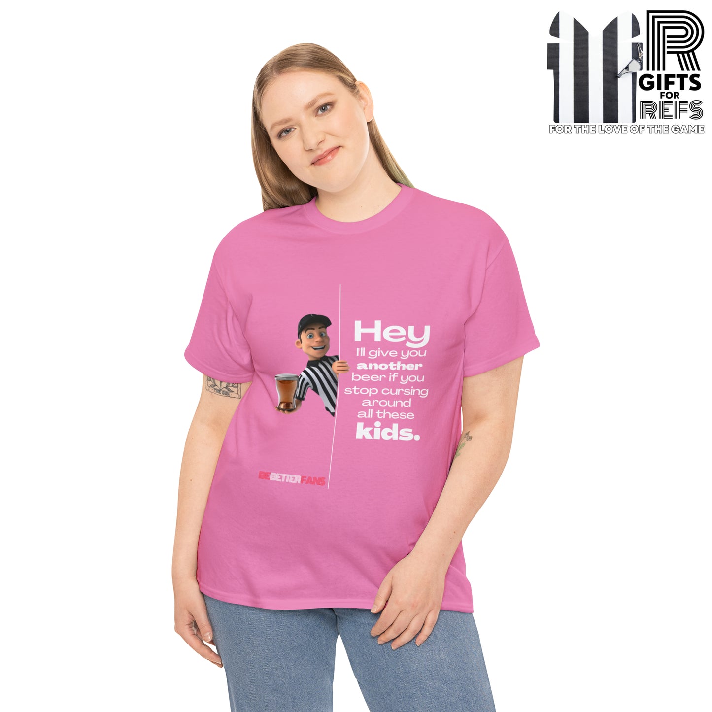 Another Beer Unisex Cotton Tee | Funny Referee Shirt | Stop Cursing Please | Gifts For Refs | For Sports Officials | Be Better Fans | Disrespectful Fans