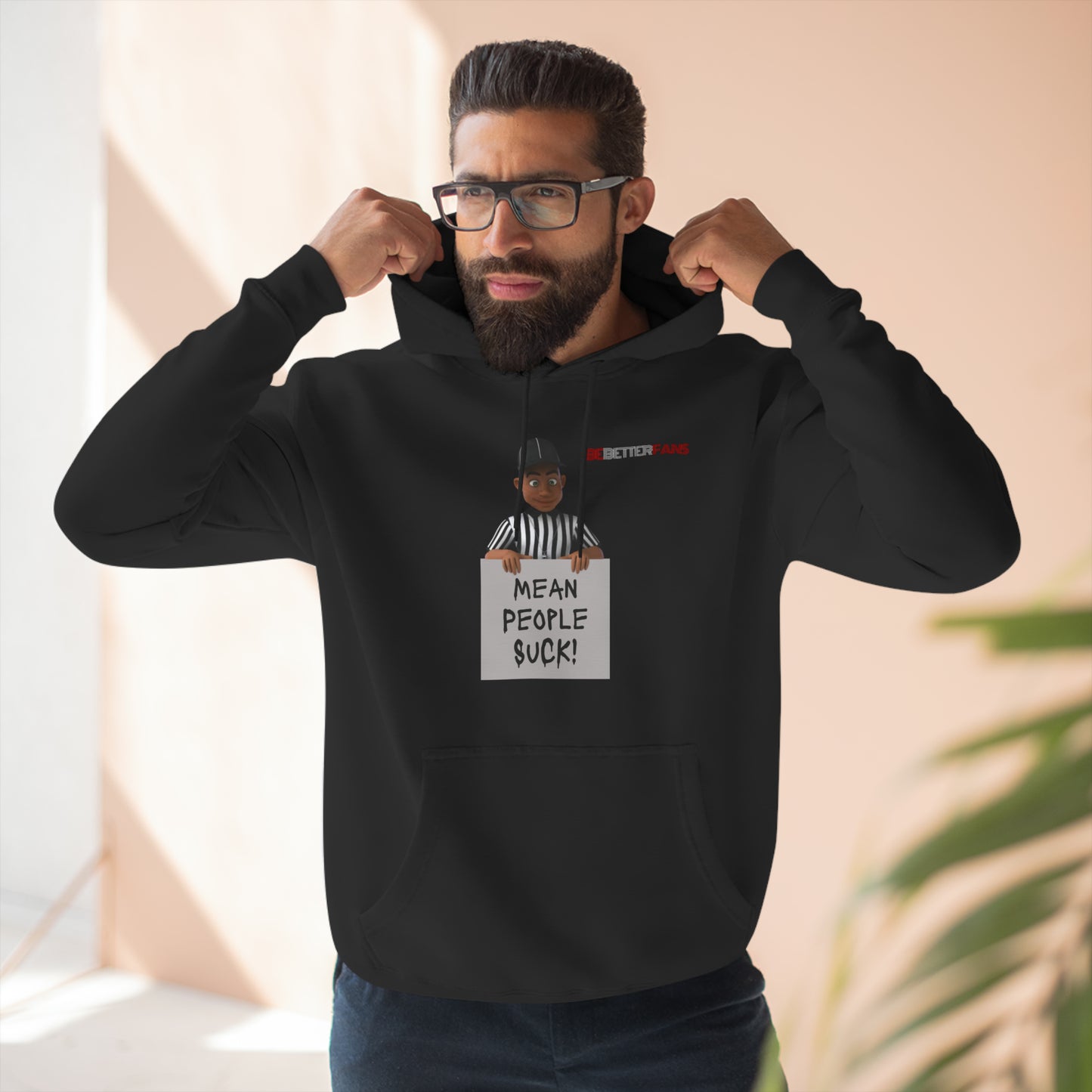 Mean People Suck Fleece Hoodie For Referees | Gifts for Refs | Fleece Lining Pullover