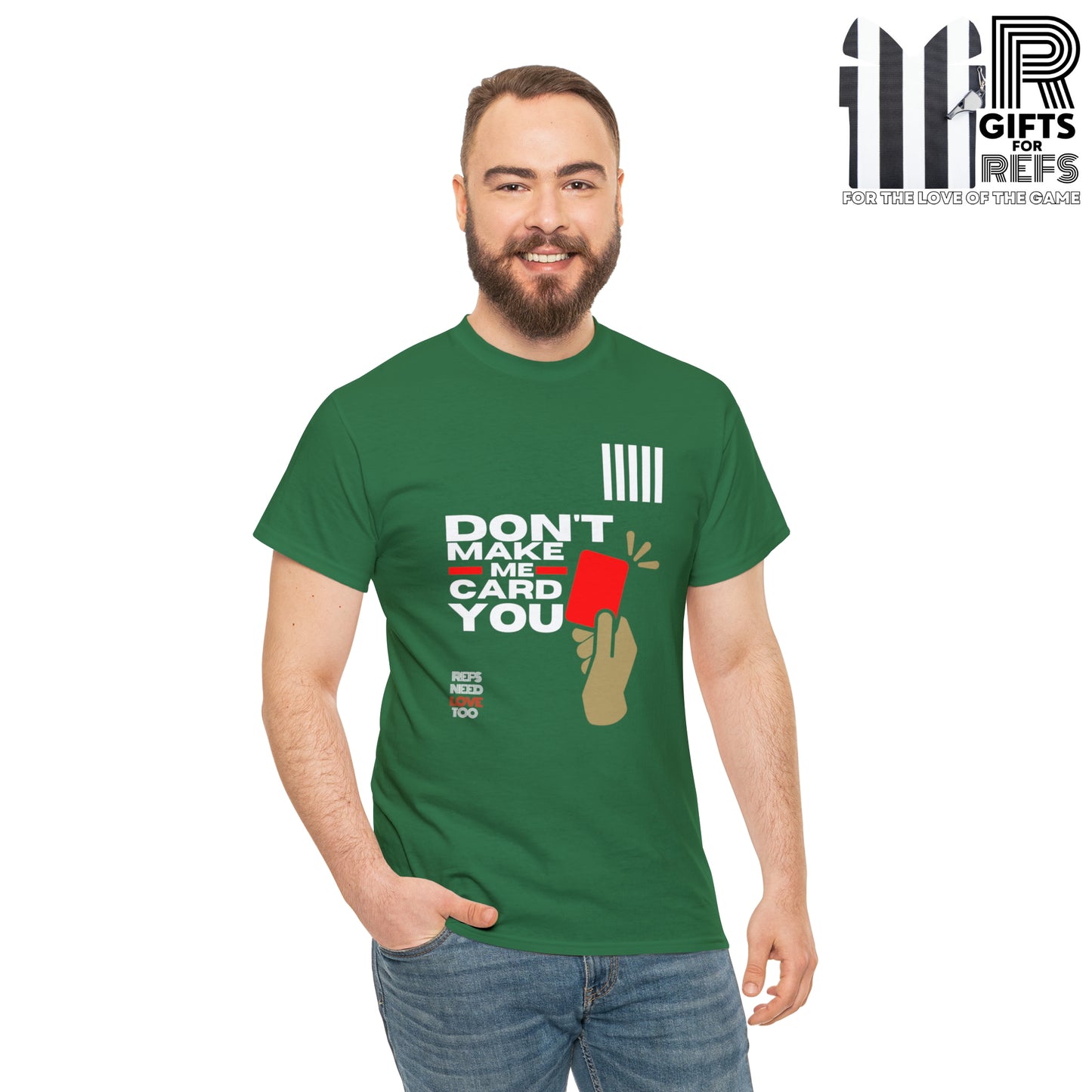 Don't Make Me Card You Cotton Tee | Gift For Soccer Refs | Screen printed t shirt| Funny Red card shirt | Referee gifts | Refs Need Love Too