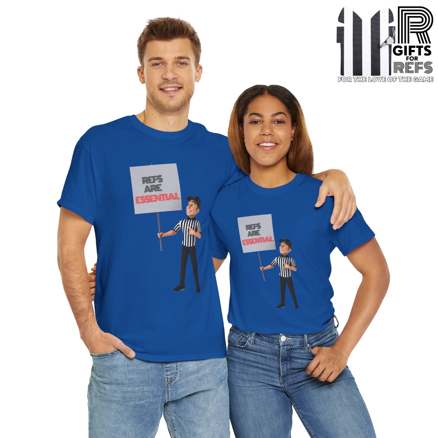 Refs Are Essential Too Cotton Tee | Gift for Refs | Screen Print T shirt | Referee community | Sports Official shirt | Ref Appreciation tee | Perfect gift for a Ref