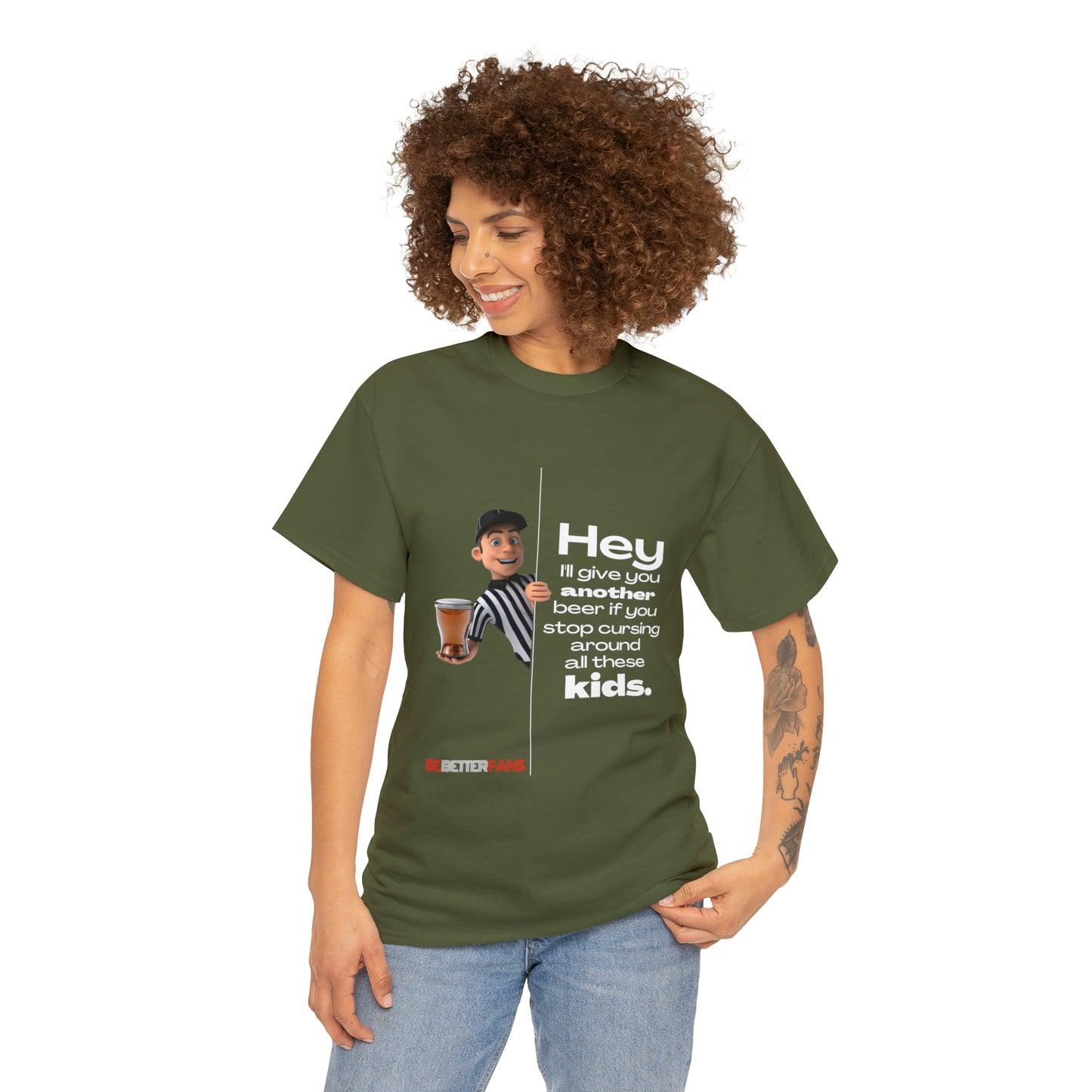 Another Beer Unisex Cotton Tee | Funny Referee Shirt | Stop Cursing Please | Gifts For Refs | For Sports Officials | Be Better Fans | Disrespectful Fans