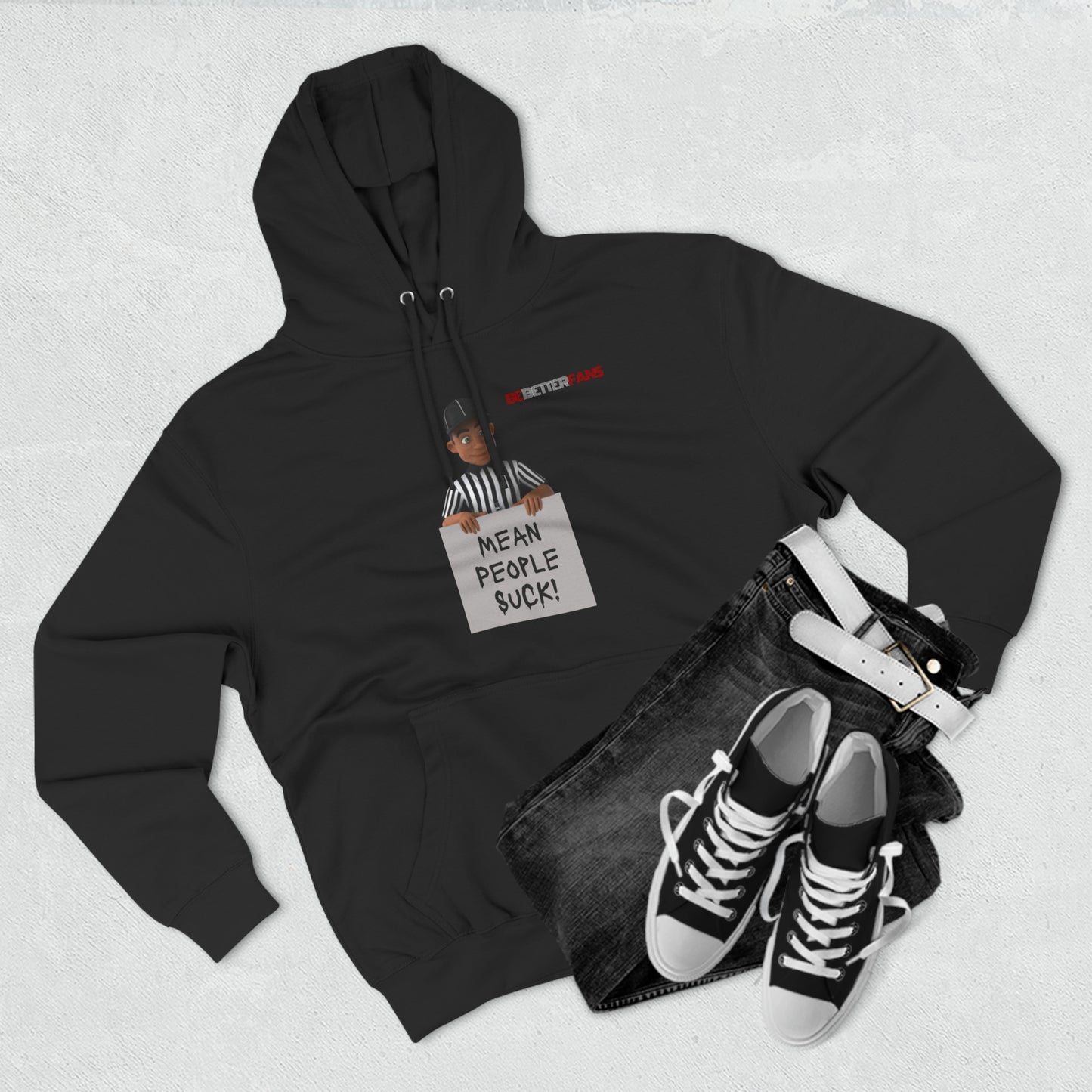 Mean People Suck Fleece Hoodie For Referees | Gifts for Refs | Fleece Lining Pullover