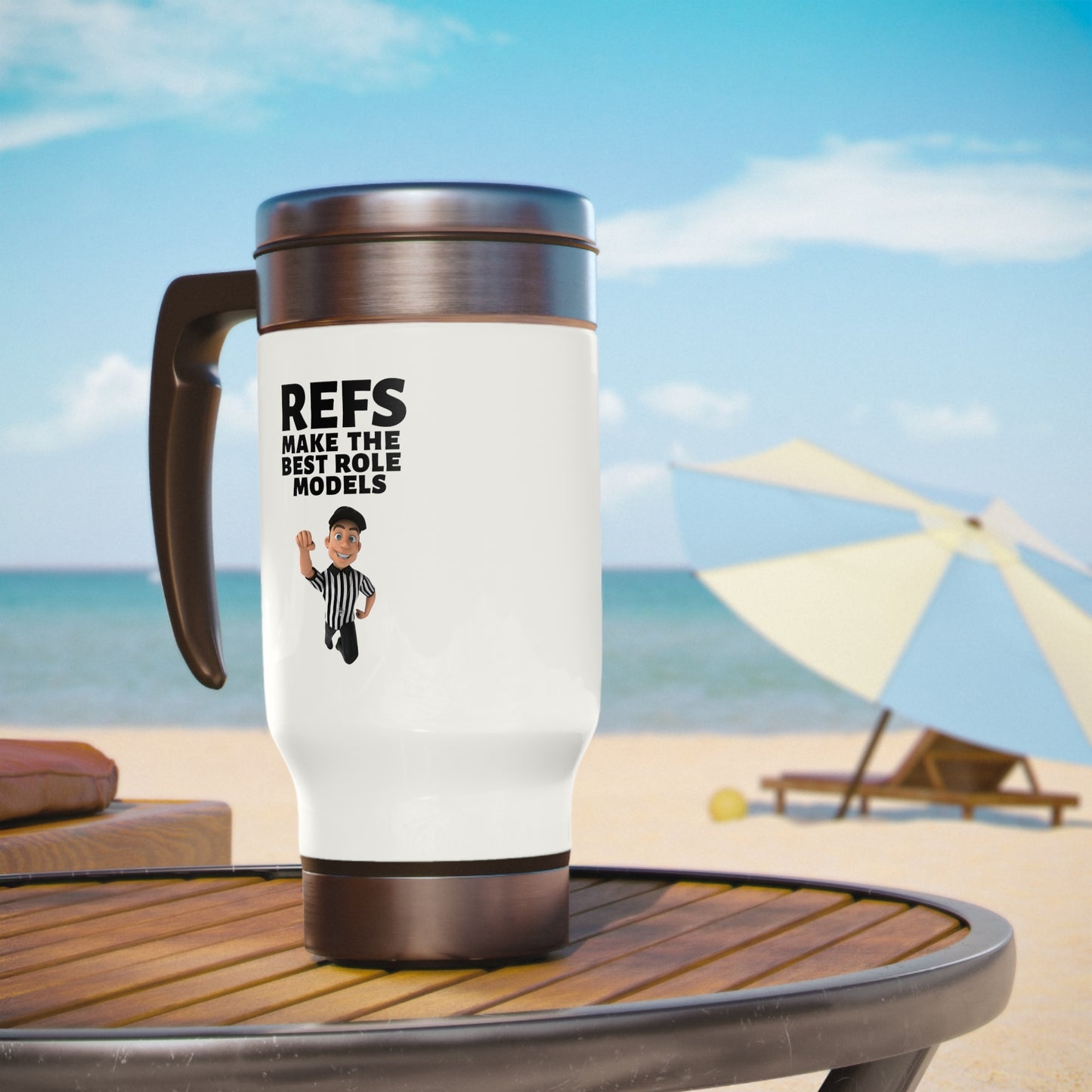 Another Ref Role Model Stainless Steel Travel Mug with Handle, 14oz