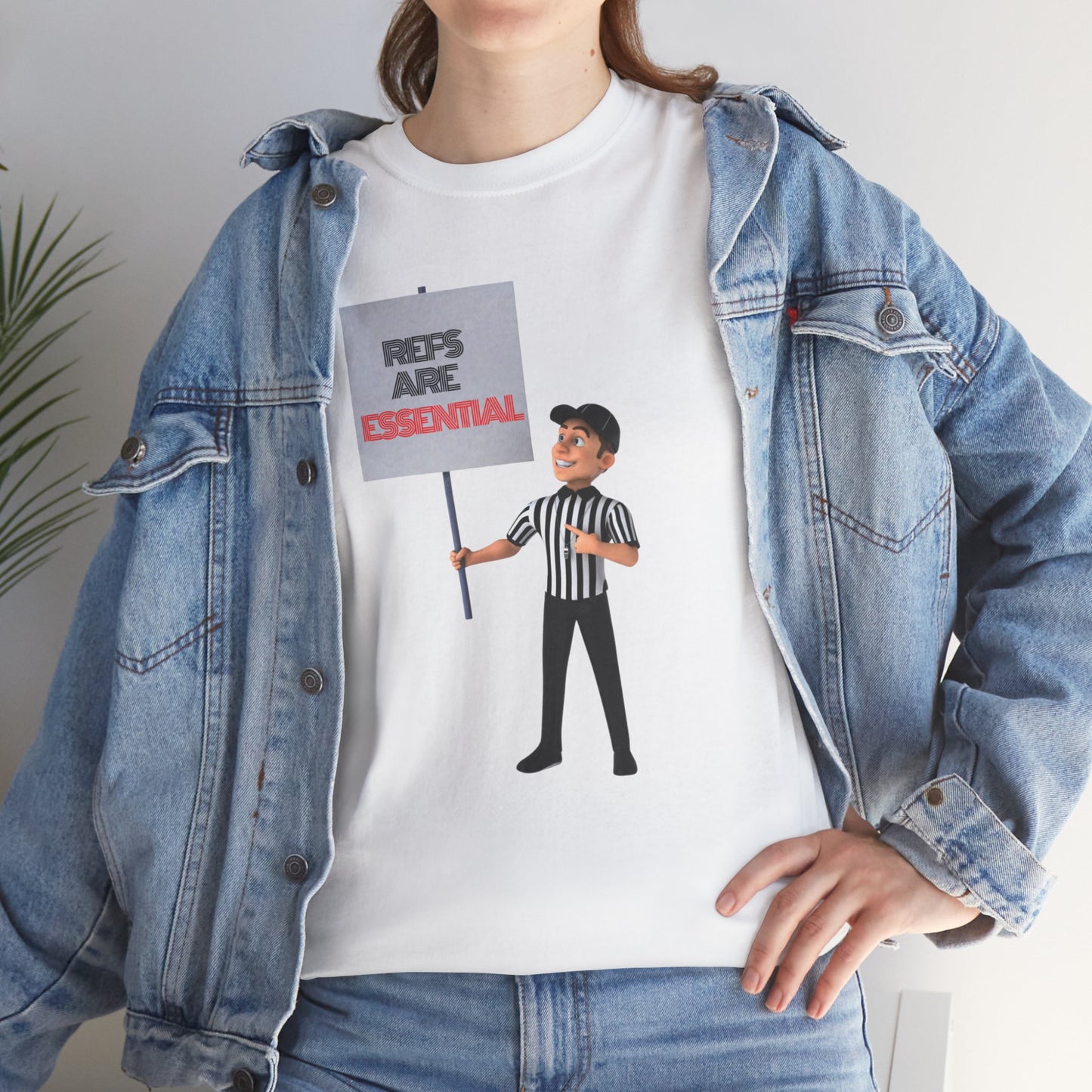Refs Are Essential Too Cotton Tee | Gift for Refs | Screen Print T shirt | Referee community | Sports Official shirt | Ref Appreciation tee | Perfect gift for a Ref