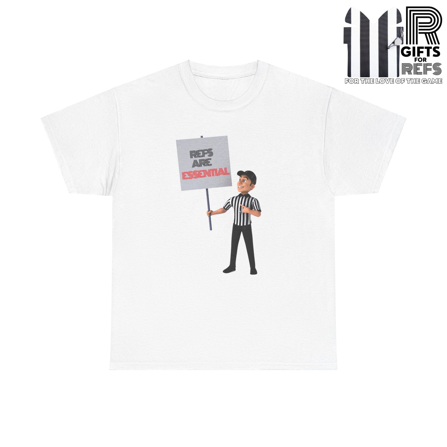 Refs Are Essential Too Cotton Tee | Gift for Refs | Screen Print T shirt | Referee community | Sports Official shirt | Ref Appreciation tee | Perfect gift for a Ref