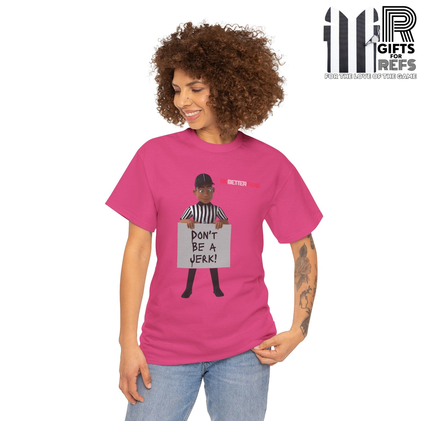 Don't Be a Jerk Unisex Cotton Tee | Gifts for Refs | Be Better Fans | Funny Referee Tee | For Sports Officials | Screen Print t-shirt