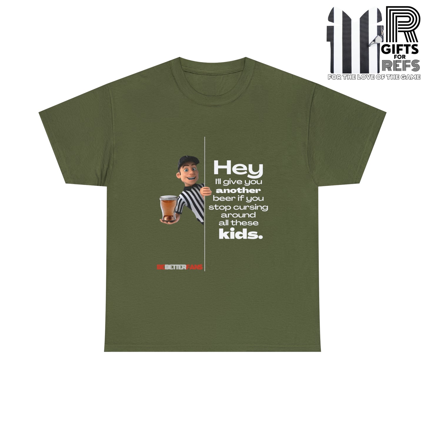 Another Beer Unisex Cotton Tee | Funny Referee Shirt | Stop Cursing Please | Gifts For Refs | For Sports Officials | Be Better Fans | Disrespectful Fans