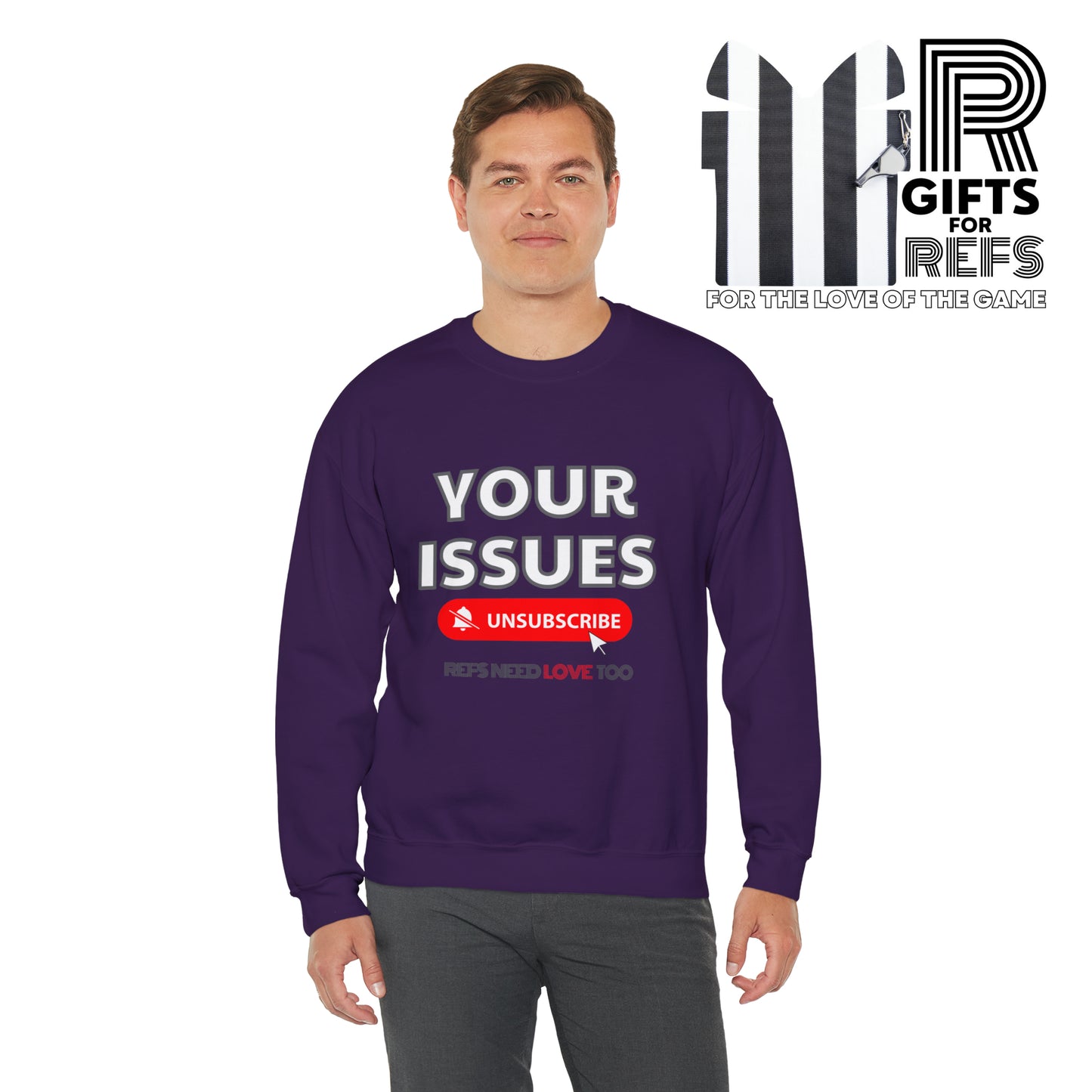 Unsubscribe to Your Issues Unisex Heavy Crewneck Sweatshirt | Gifts For Referees | For Sports officials