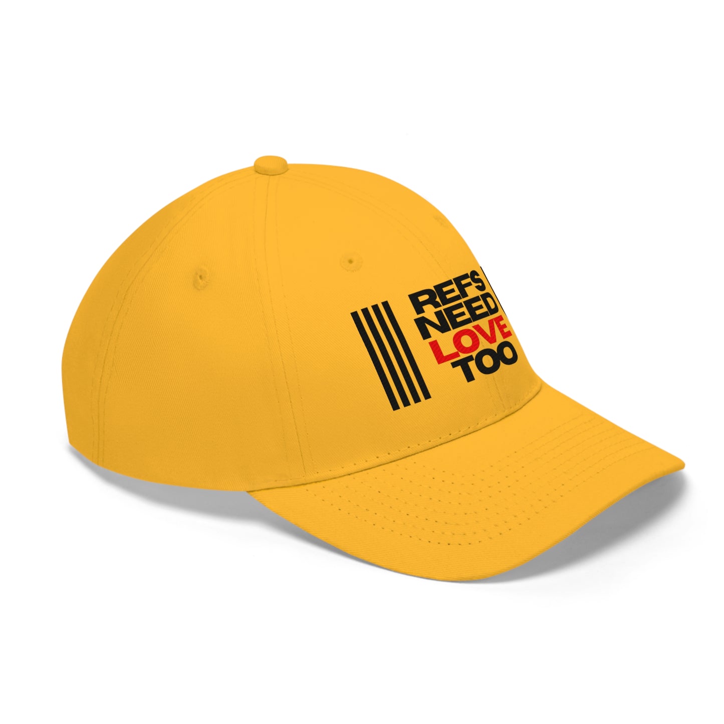 Refs Need Love Too Embroidered Hat | Unisex Twill Cap | For sports officials | Statement hat | Great gift idea for Refs and Umps | Adjustable | 100% Cotton