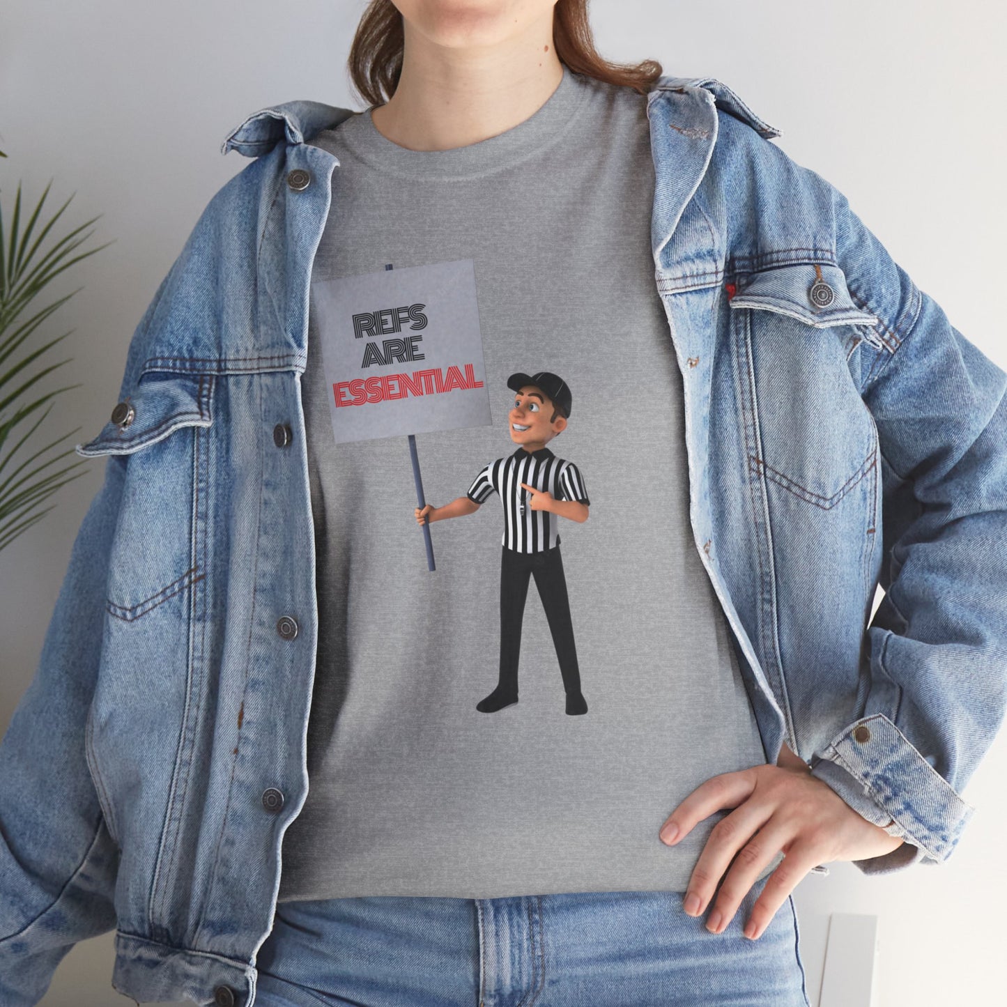 Refs Are Essential Too Cotton Tee | Gift for Refs | Screen Print T shirt | Referee community | Sports Official shirt | Ref Appreciation tee | Perfect gift for a Ref