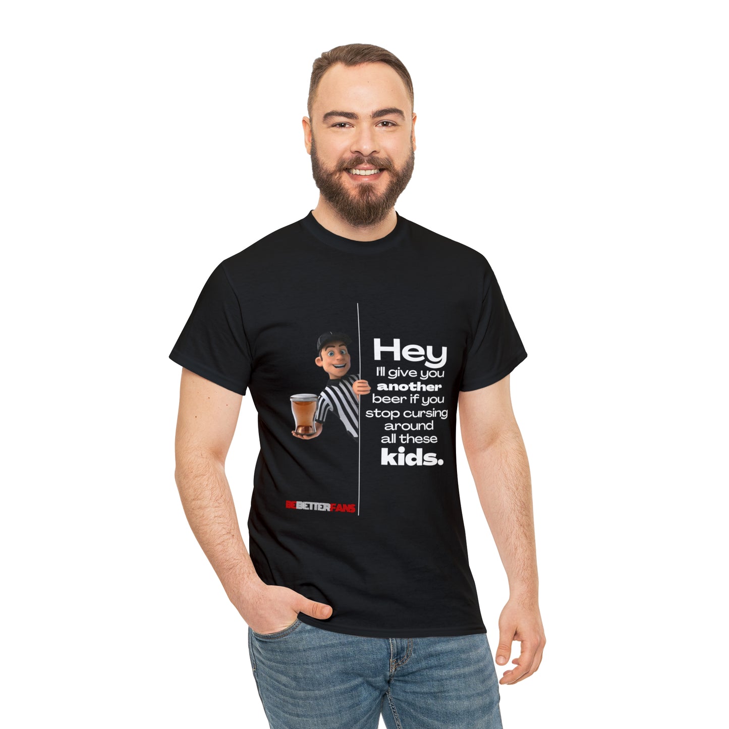 Another Beer Unisex Cotton Tee | Funny Referee Shirt | Stop Cursing Please | Gifts For Refs | For Sports Officials | Be Better Fans | Disrespectful Fans