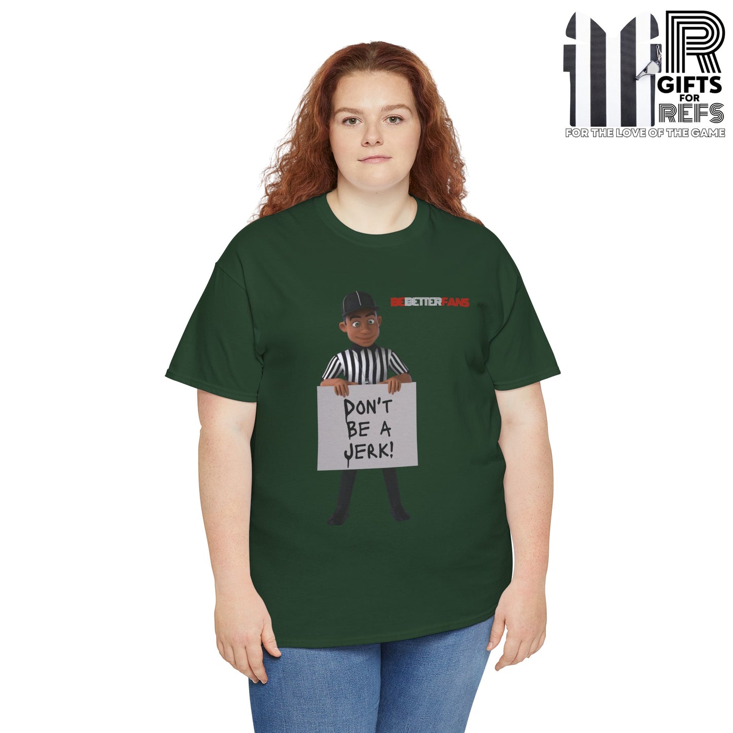 Don't Be a Jerk Unisex Cotton Tee | Gifts for Refs | Be Better Fans | Funny Referee Tee | For Sports Officials | Screen Print t-shirt