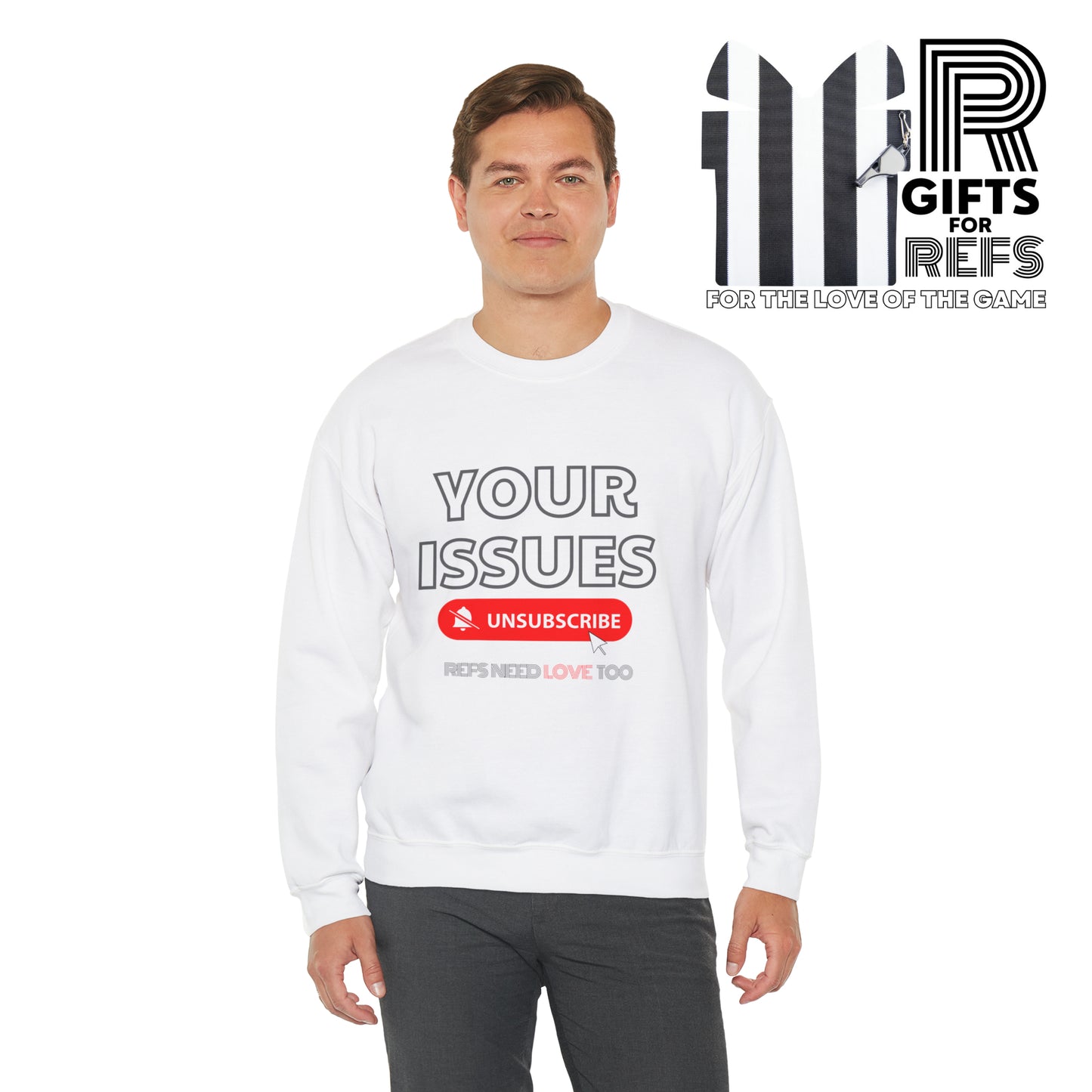 Unsubscribe to Your Issues Unisex Heavy Crewneck Sweatshirt | Gifts For Referees | For Sports officials