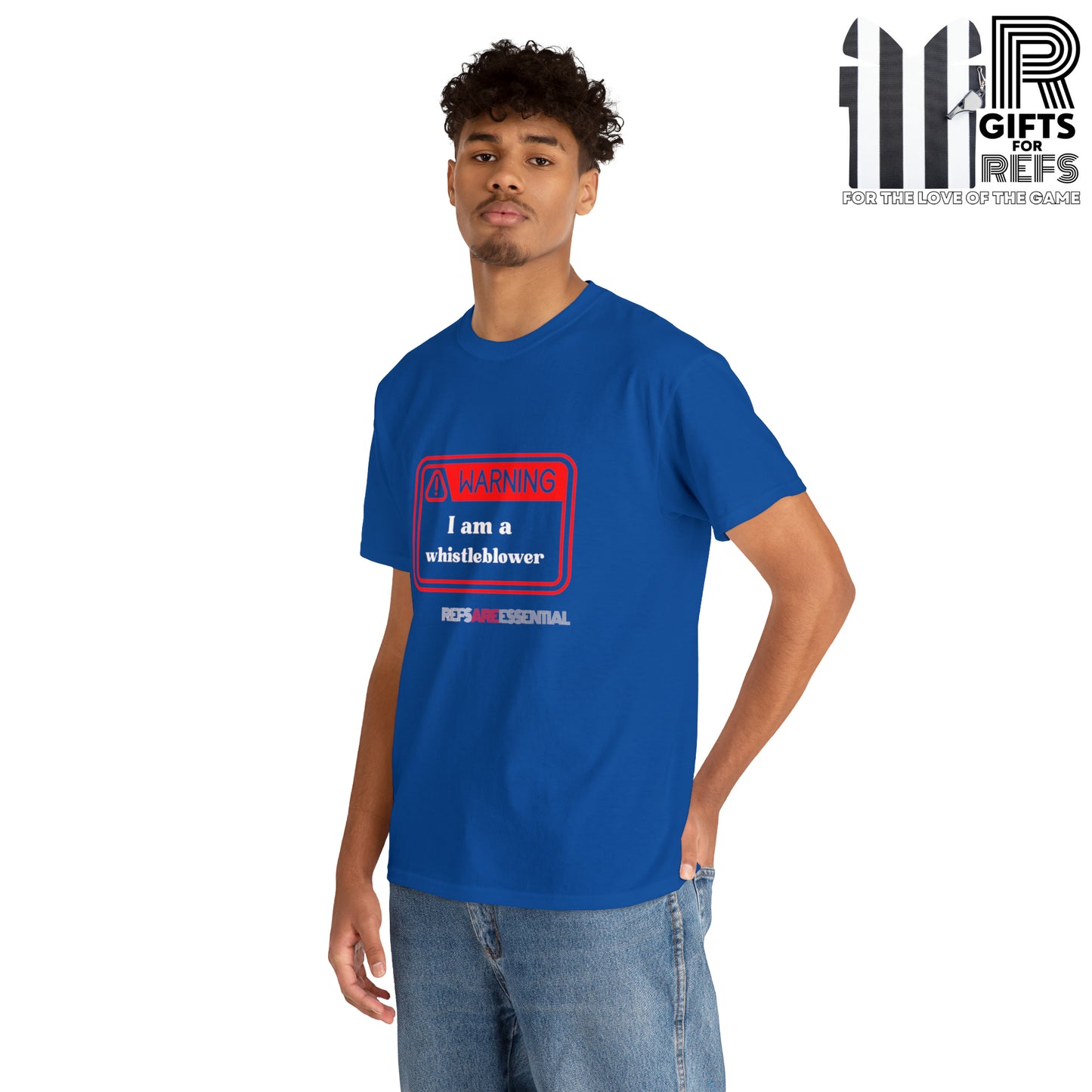 Whistleblower Unisex Cotton Tee | Perfect Gift for Refs | Referee t-shirt | For sports officials | Funny Referee shirt | Warning shirt
