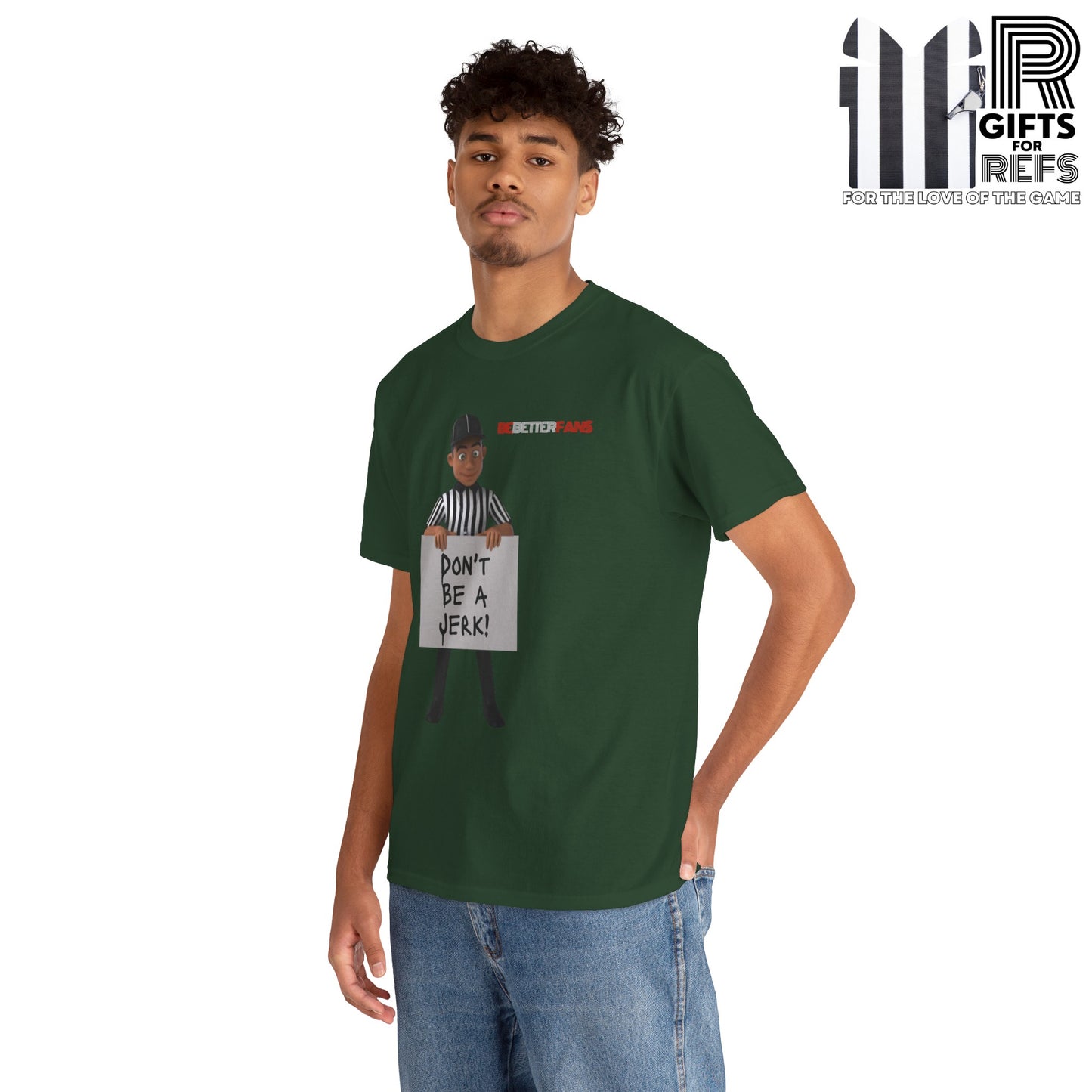 Don't Be a Jerk Unisex Cotton Tee | Gifts for Refs | Be Better Fans | Funny Referee Tee | For Sports Officials | Screen Print t-shirt