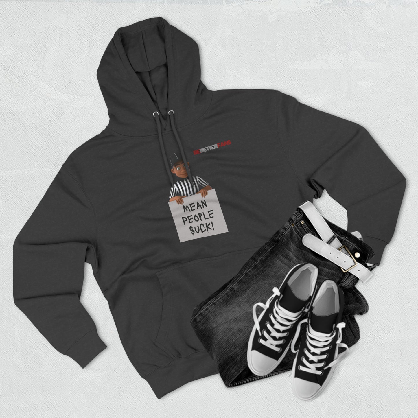 Mean People Suck Fleece Hoodie For Referees | Gifts for Refs | Fleece Lining Pullover