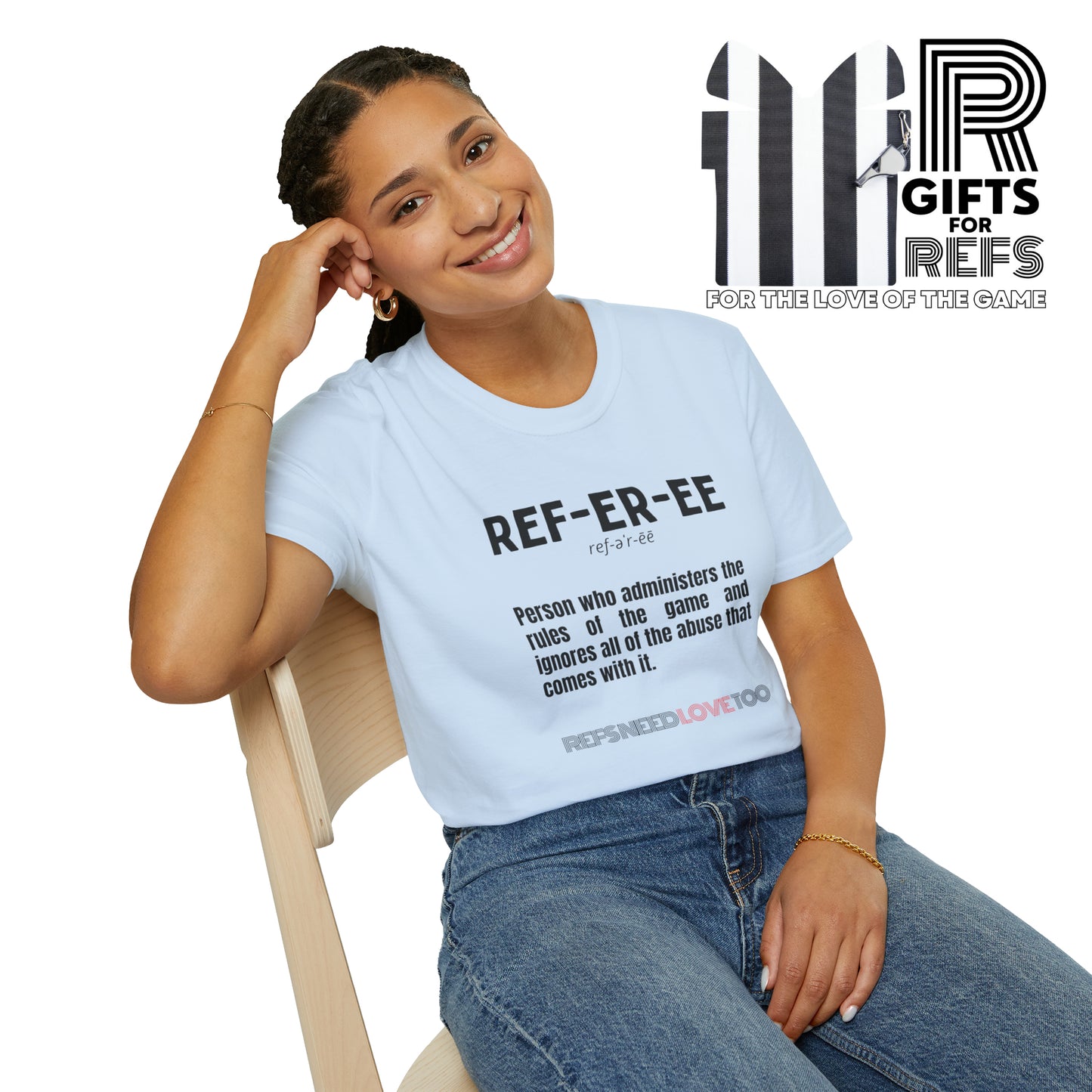 Referee definition Unisex Softstyle T-Shirt | For sports officials | Gift for Refs | heather styled tees