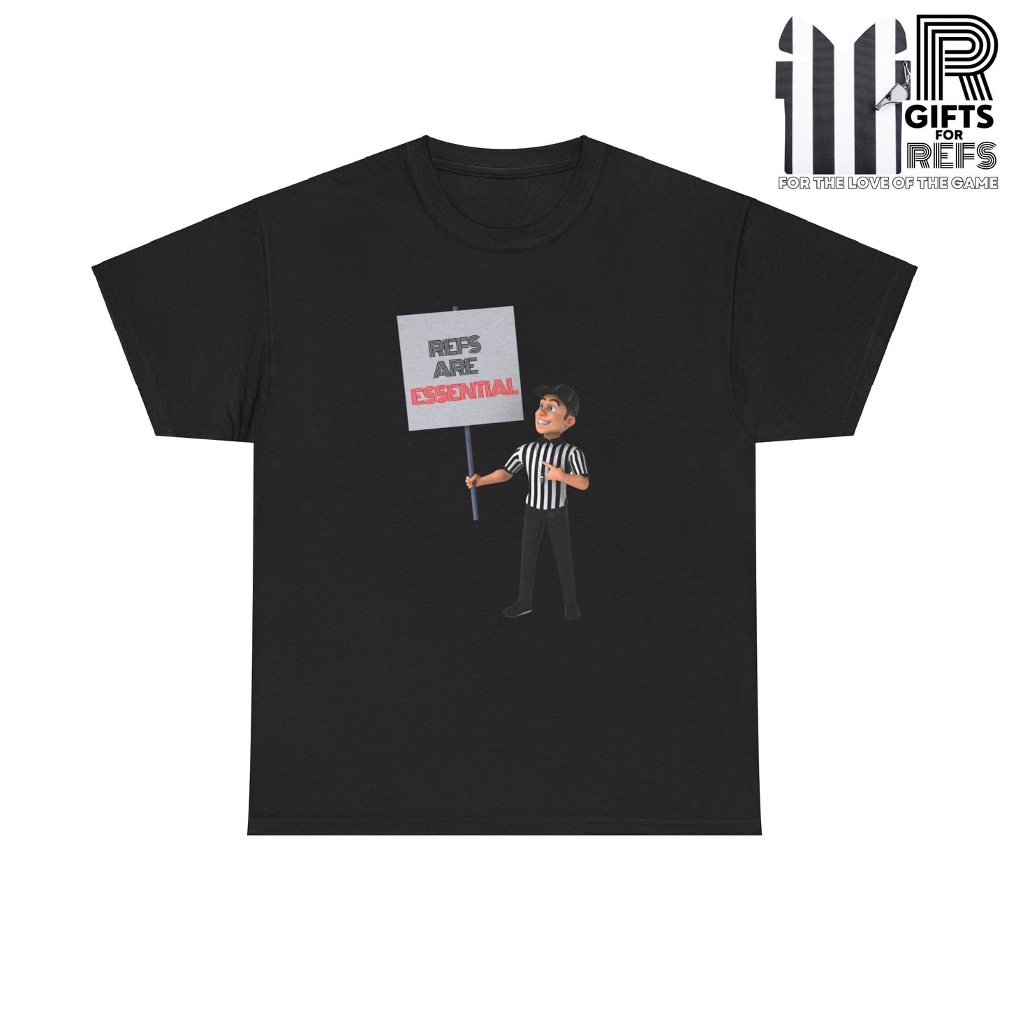 Refs Are Essential Too Cotton Tee | Gift for Refs | Screen Print T shirt | Referee community | Sports Official shirt | Ref Appreciation tee | Perfect gift for a Ref