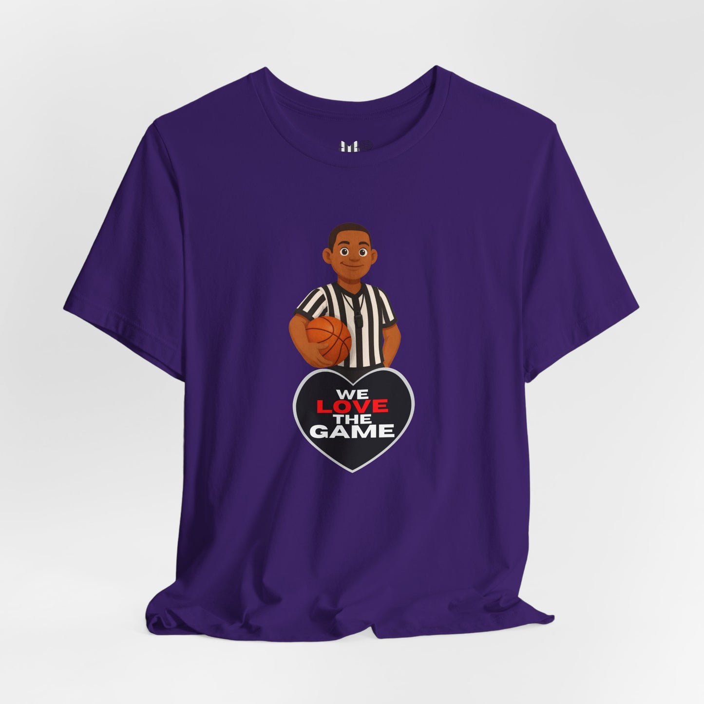 We Love the Game Referee Tee — Heart Logo Short Sleeve Shirt