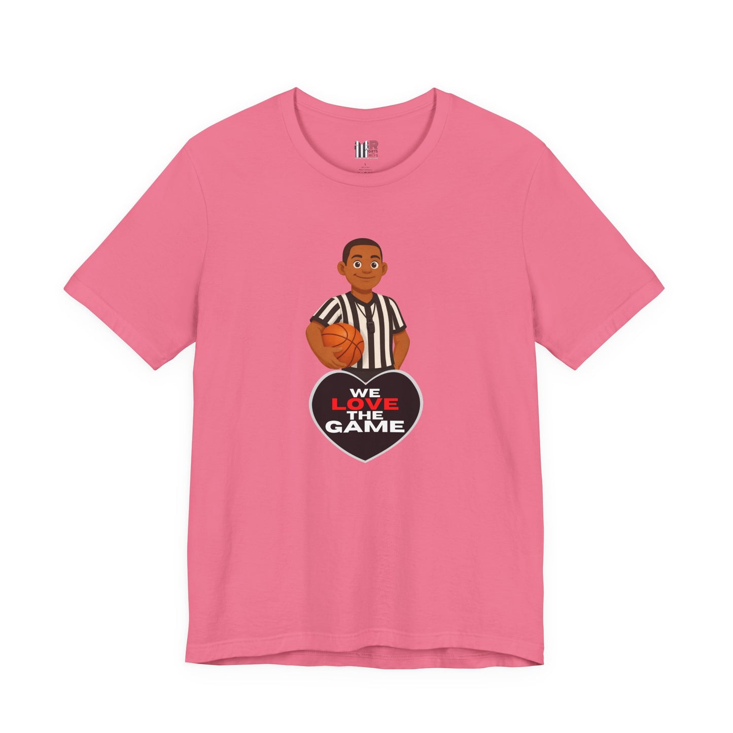 We Love the Game Referee Tee — Heart Logo Short Sleeve Shirt
