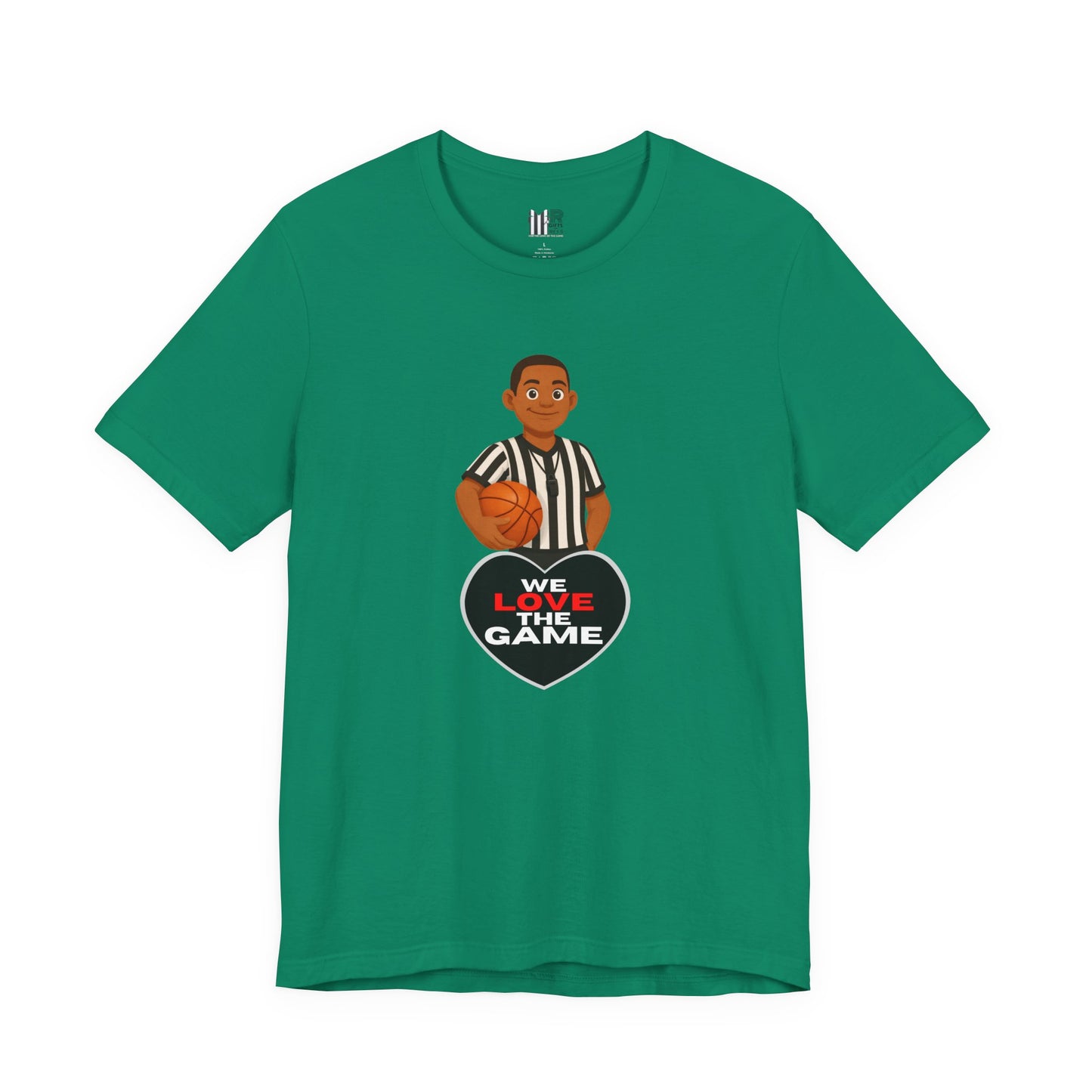 We Love the Game Referee Tee — Heart Logo Short Sleeve Shirt
