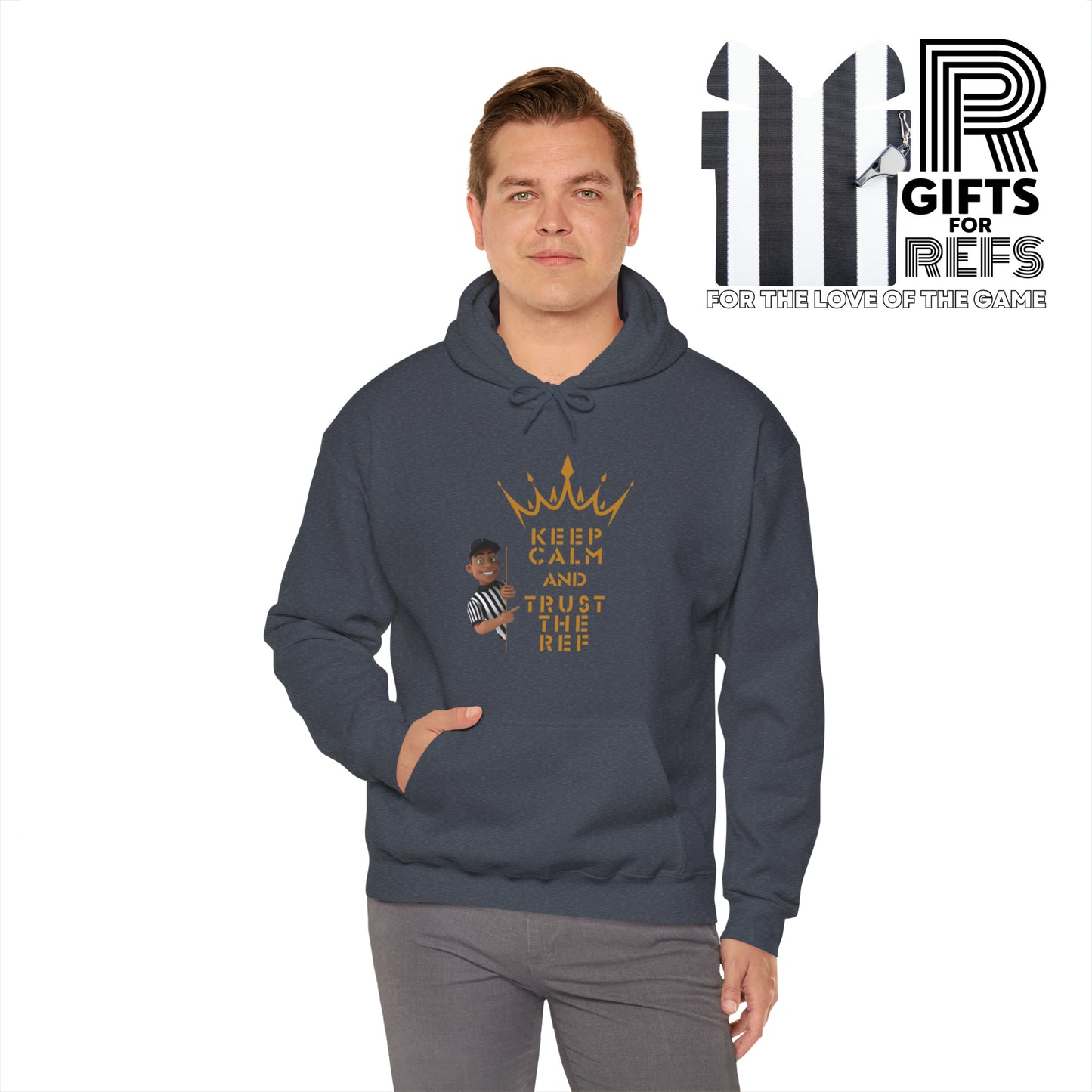 Trust The Ref Unisex Heavy Blend Hooded Sweatshirt | Great Gift for Referees | For Sports Officials