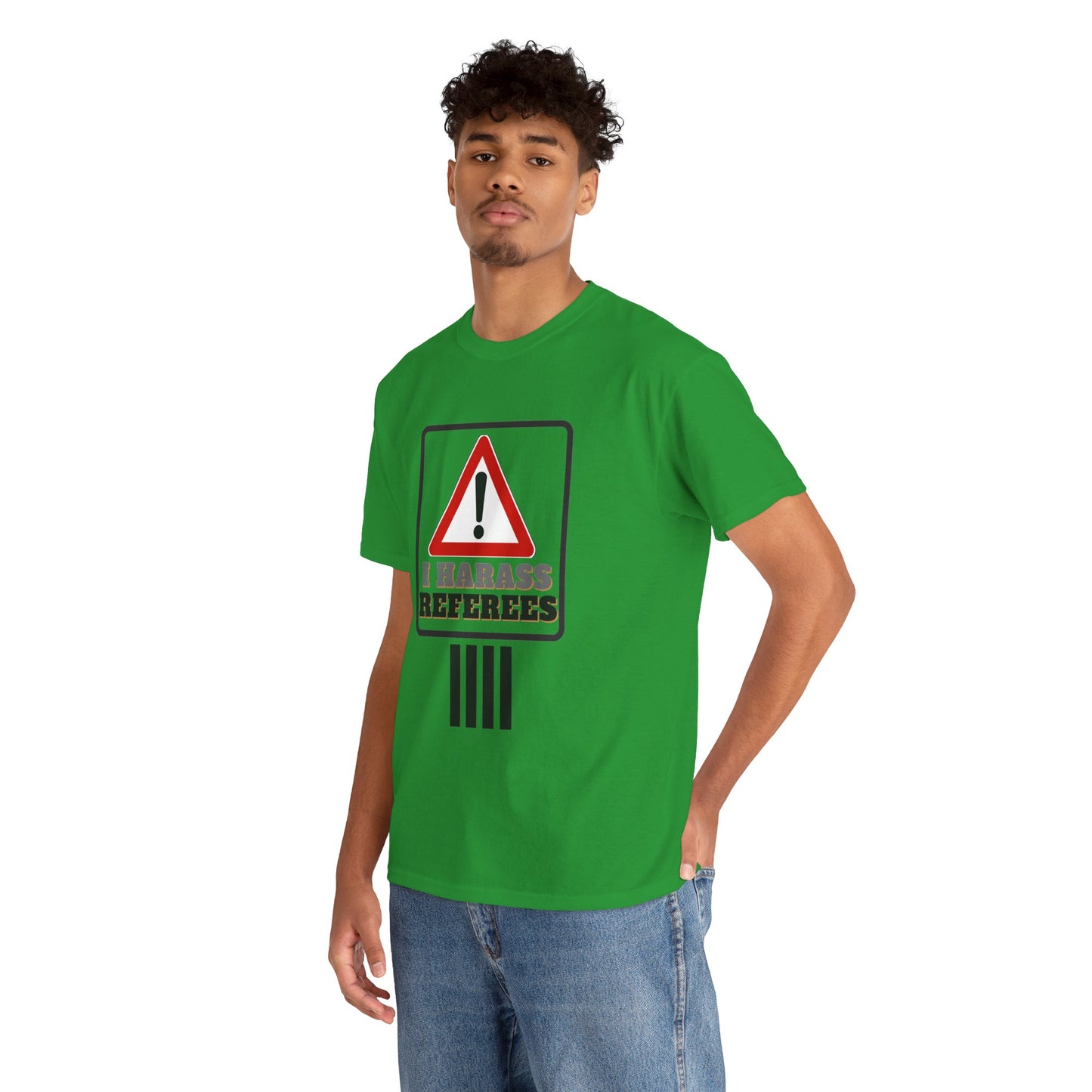 I Harass Refs | Heavy Cotton Tee | For the fans | Screen printed |  5 color options | Sizes S-5XL