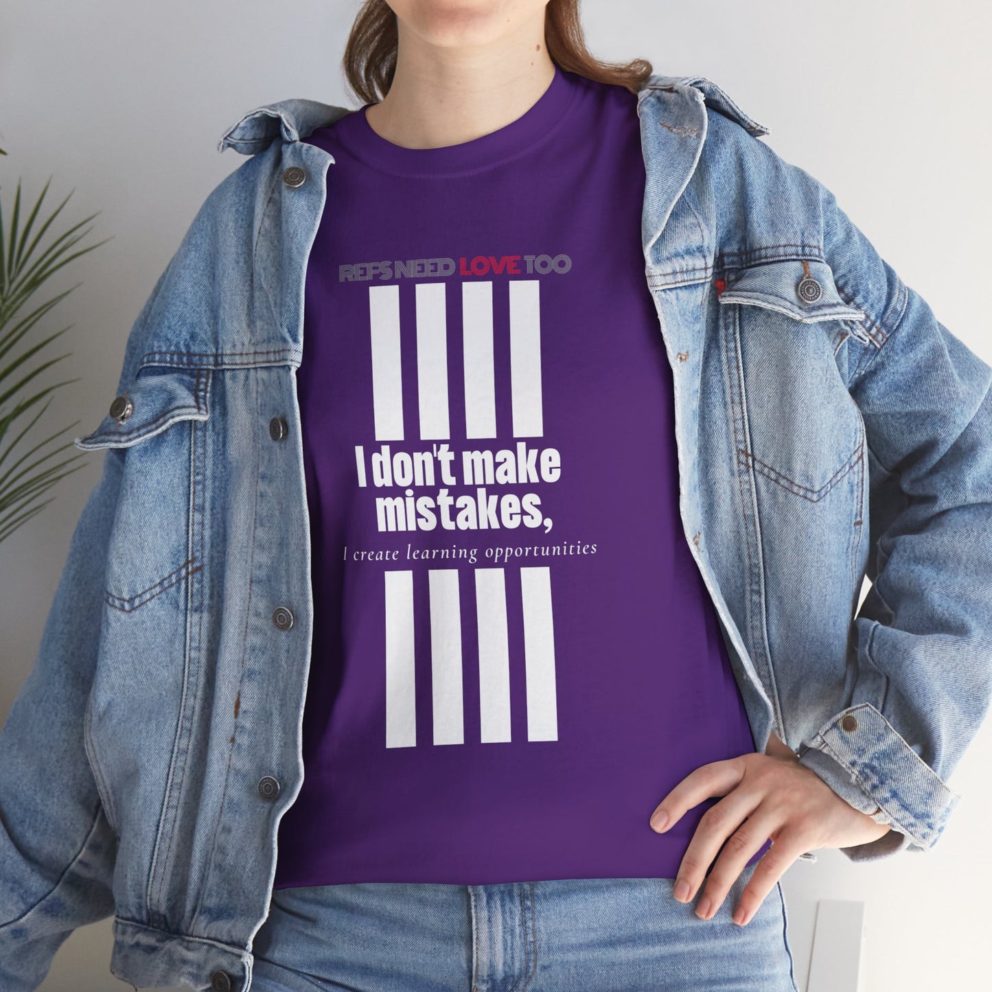 I don't make mistakes cotton tee | white lettering | Referee t shirt | Great Gifts for refs and umps | screen printed t shirt | Referee apparel | Refs Need Love Too