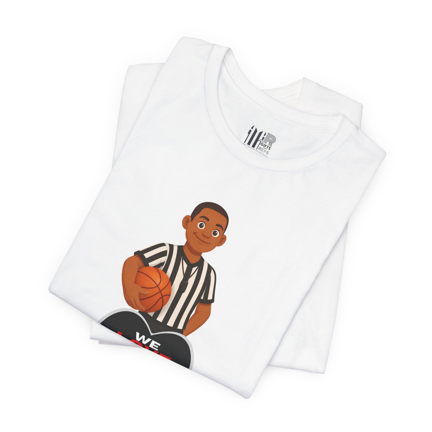 We Love the Game Referee Tee — Heart Logo Short Sleeve Shirt