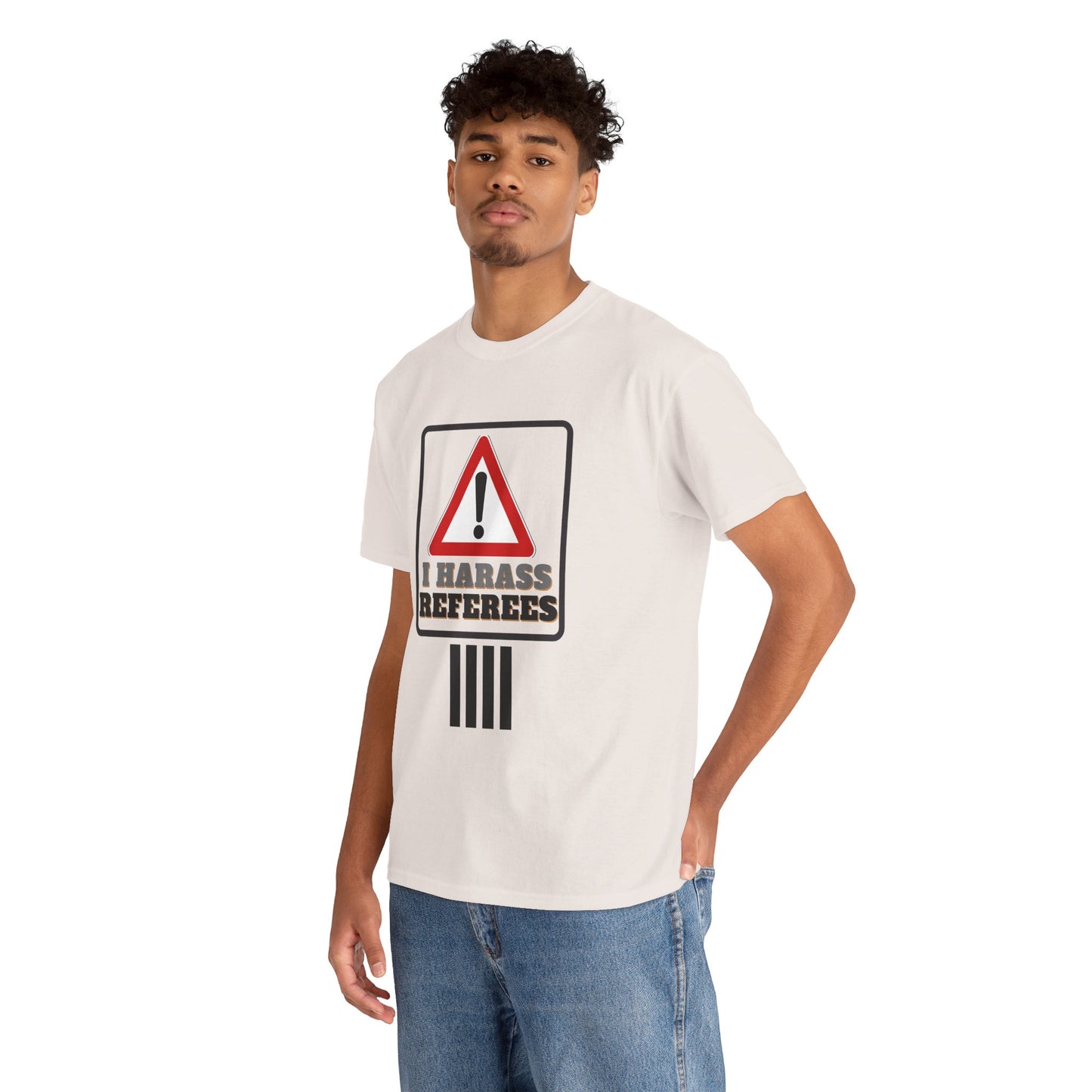I Harass Refs | Heavy Cotton Tee | For the fans | Screen printed |  5 color options | Sizes S-5XL
