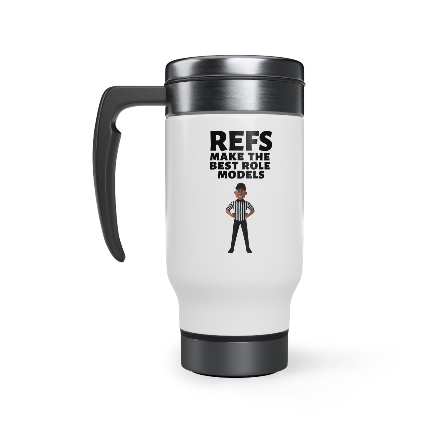 Ref Role Model Stainless Steel Travel Mug with Handle, 14oz