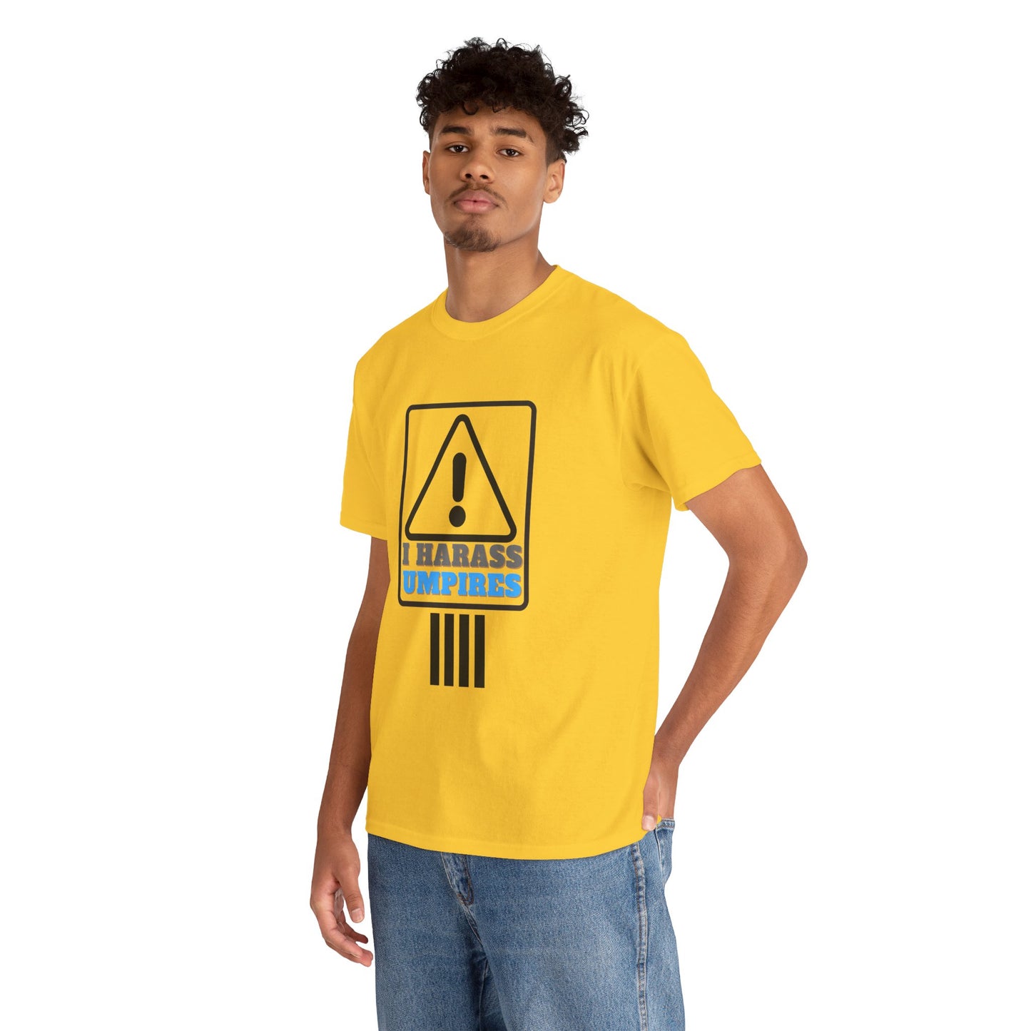 I Harass Umps | Heavy Cotton Tee | For the fans who don't like umpires | Screen printed | Five color options | Sizes S-5XL