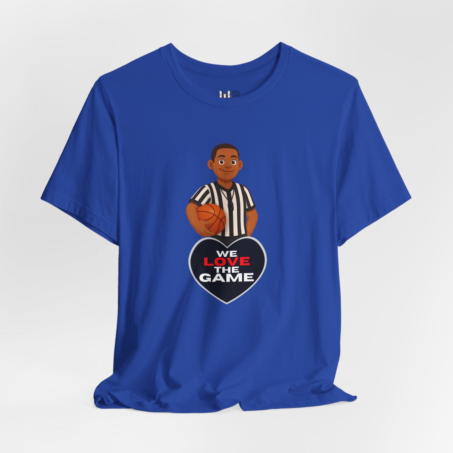 We Love the Game Referee Tee — Heart Logo Short Sleeve Shirt