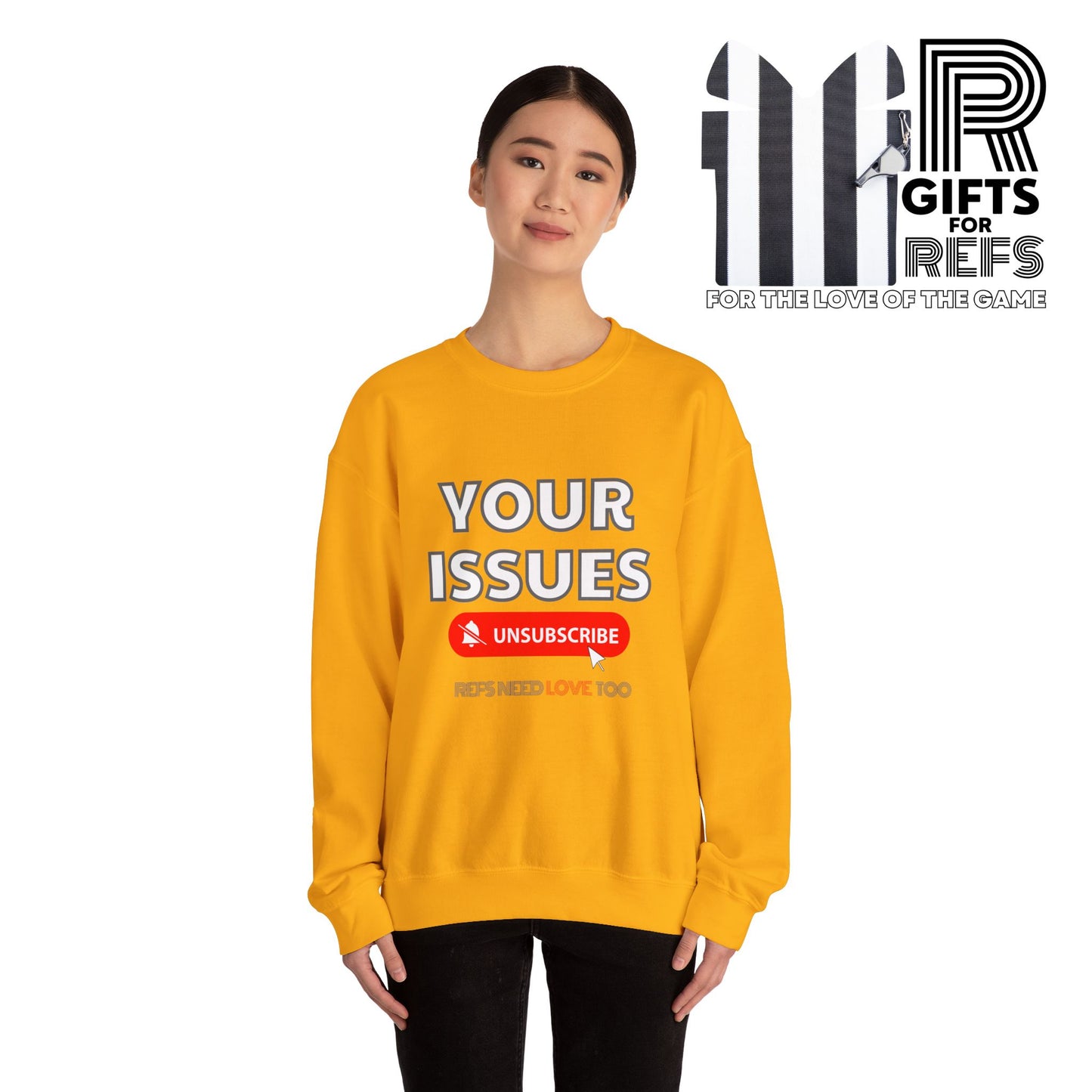 Unsubscribe to Your Issues Unisex Heavy Crewneck Sweatshirt | Gifts For Referees | For Sports officials
