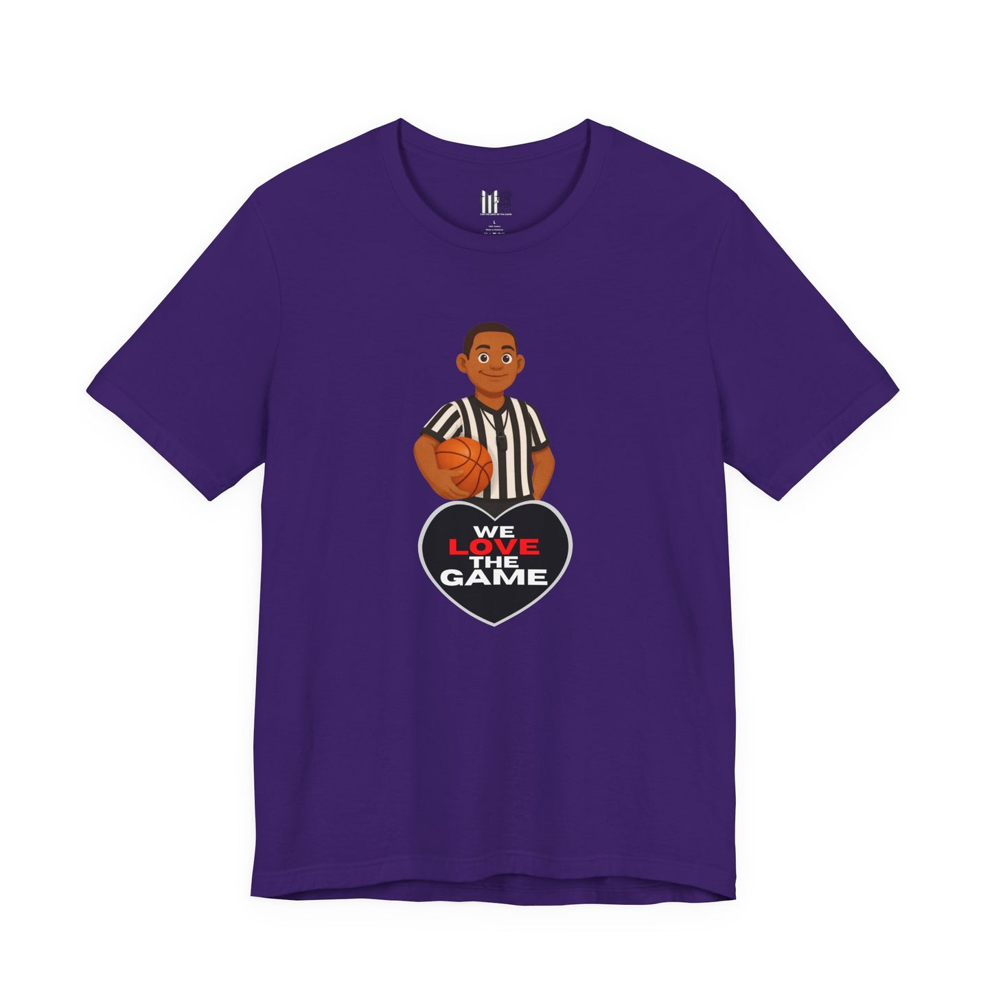 We Love the Game Referee Tee — Heart Logo Short Sleeve Shirt