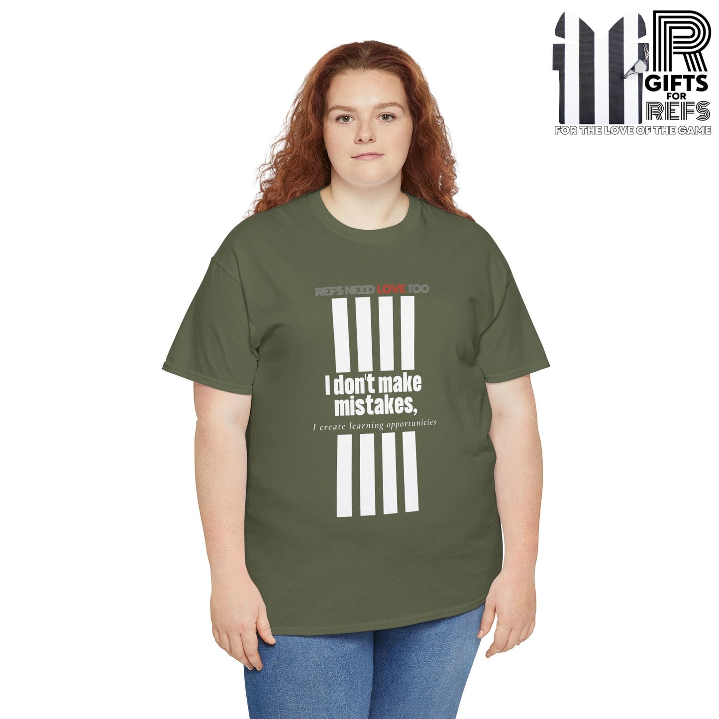 I don't make mistakes cotton tee | white lettering | Referee t shirt | Great Gifts for refs and umps | screen printed t shirt | Referee apparel | Refs Need Love Too
