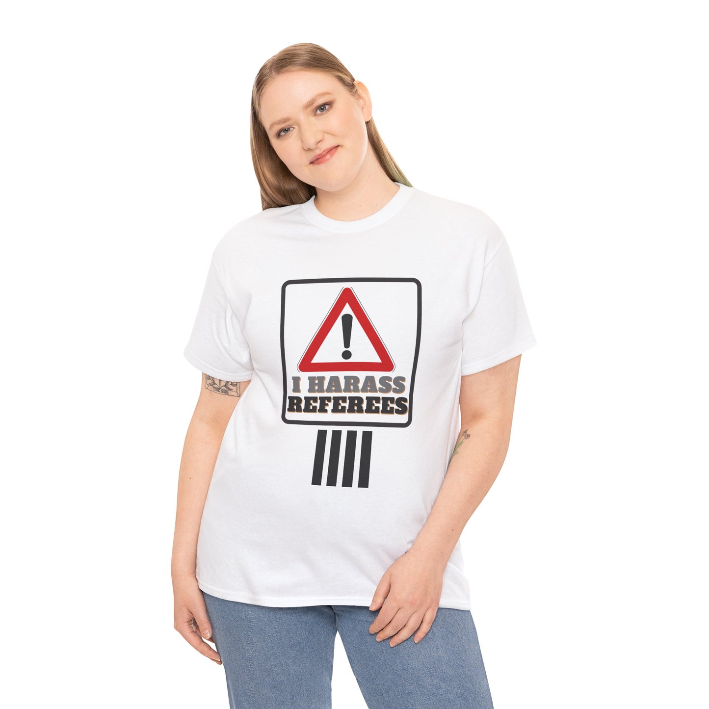 I Harass Refs | Heavy Cotton Tee | For the fans | Screen printed |  5 color options | Sizes S-5XL