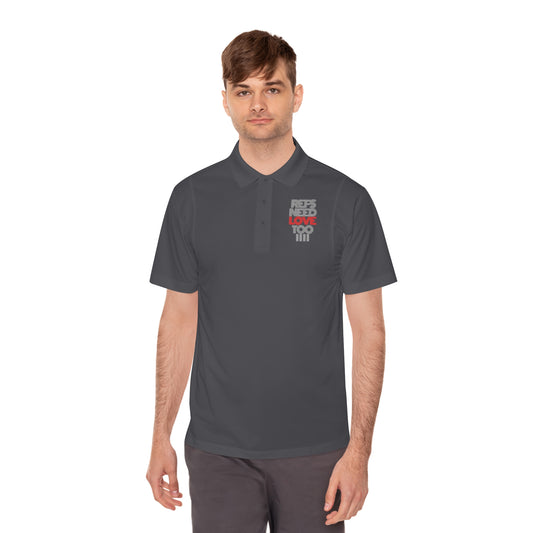 Refs Need Love Too Men's Sport Polo Shirt | Perfect Gift For Referees | For Sports Officials | Business Casual Attire | Game Day Fit