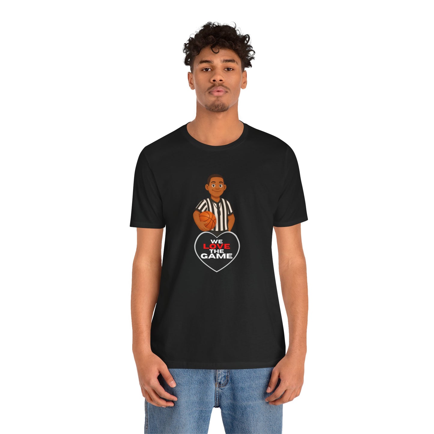 We Love the Game Referee Tee — Heart Logo Short Sleeve Shirt
