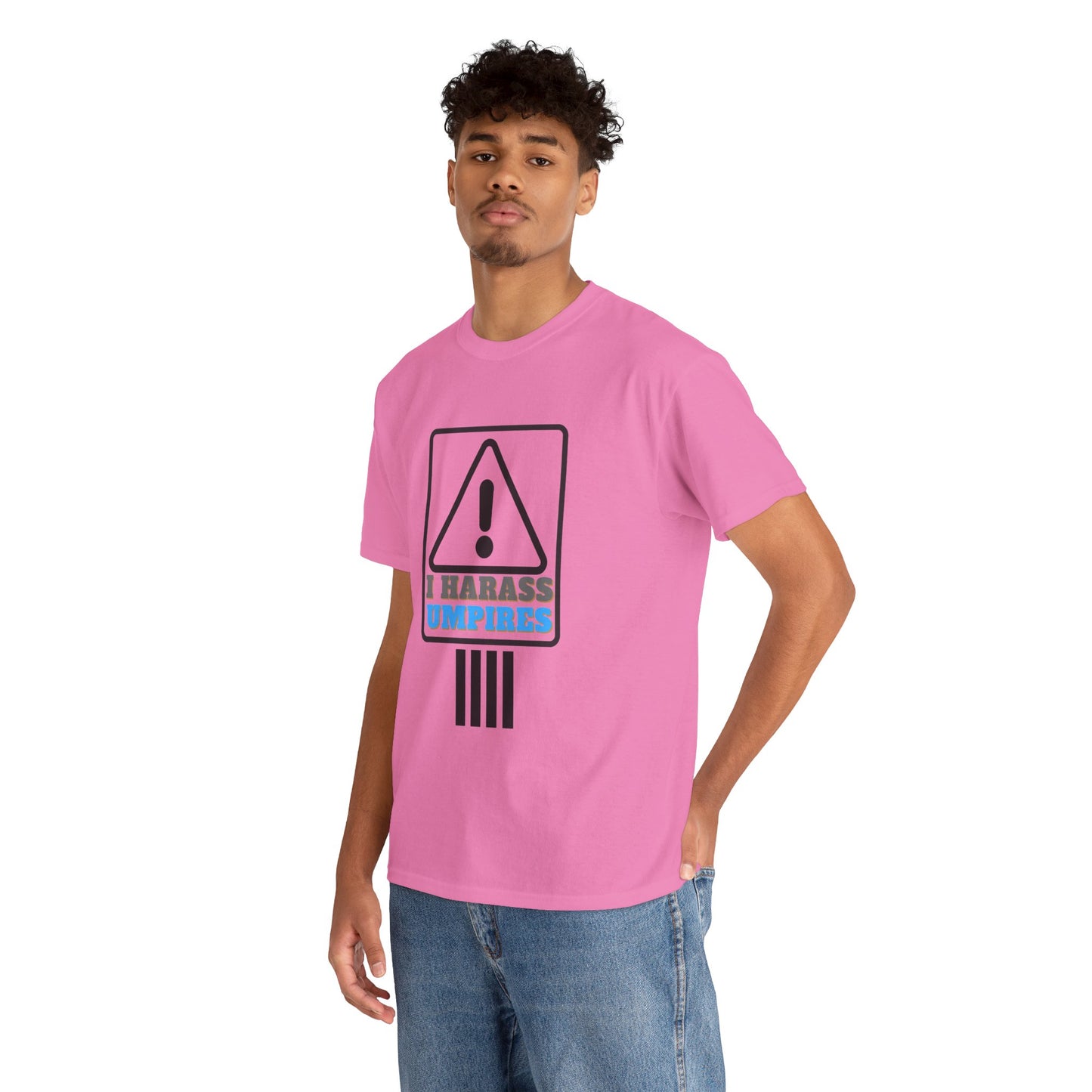 I Harass Umps | Heavy Cotton Tee | For the fans who don't like umpires | Screen printed | Five color options | Sizes S-5XL