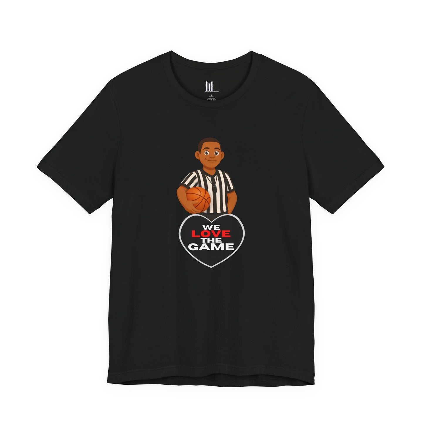 We Love the Game Referee Tee — Heart Logo Short Sleeve Shirt