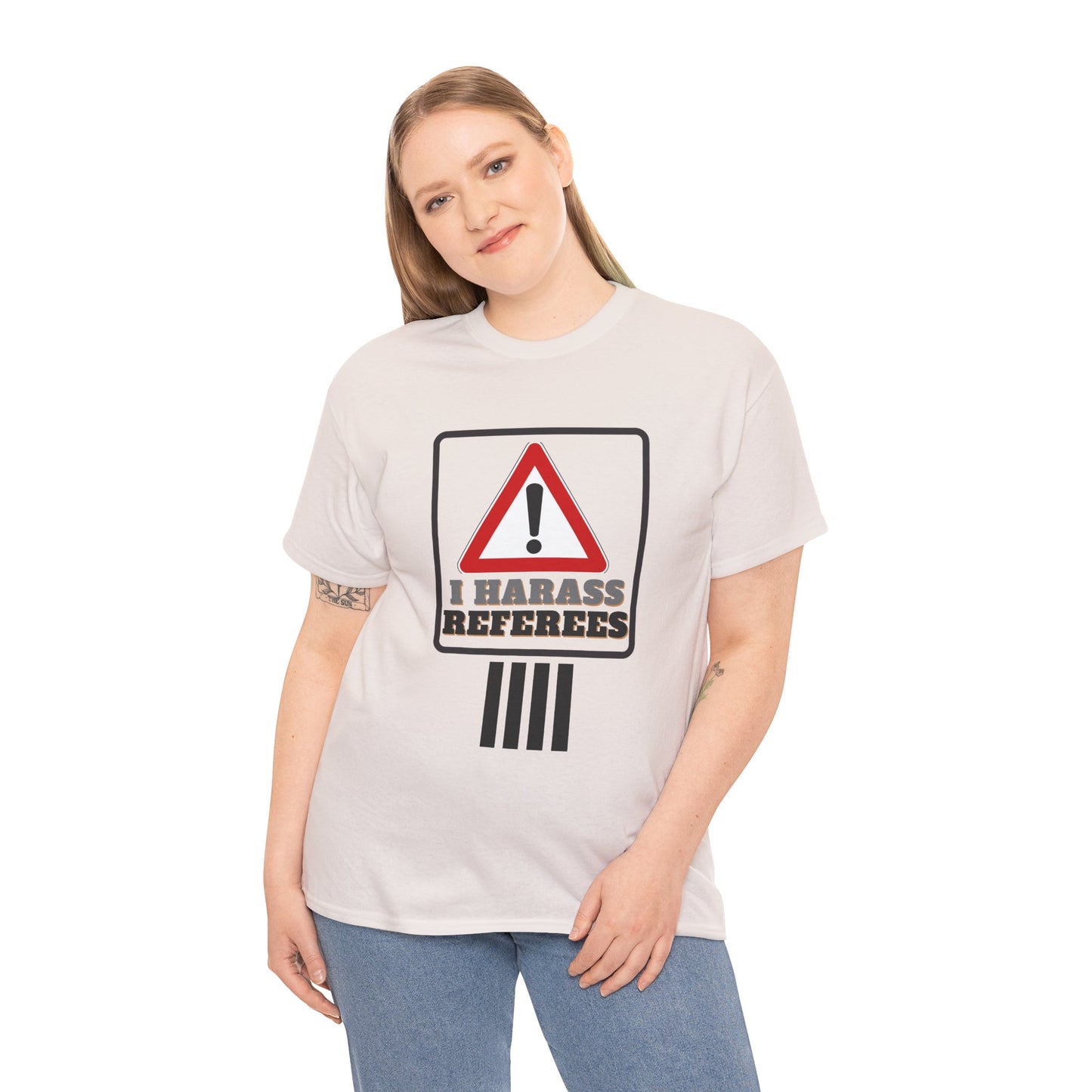 I Harass Refs | Heavy Cotton Tee | For the fans | Screen printed |  5 color options | Sizes S-5XL