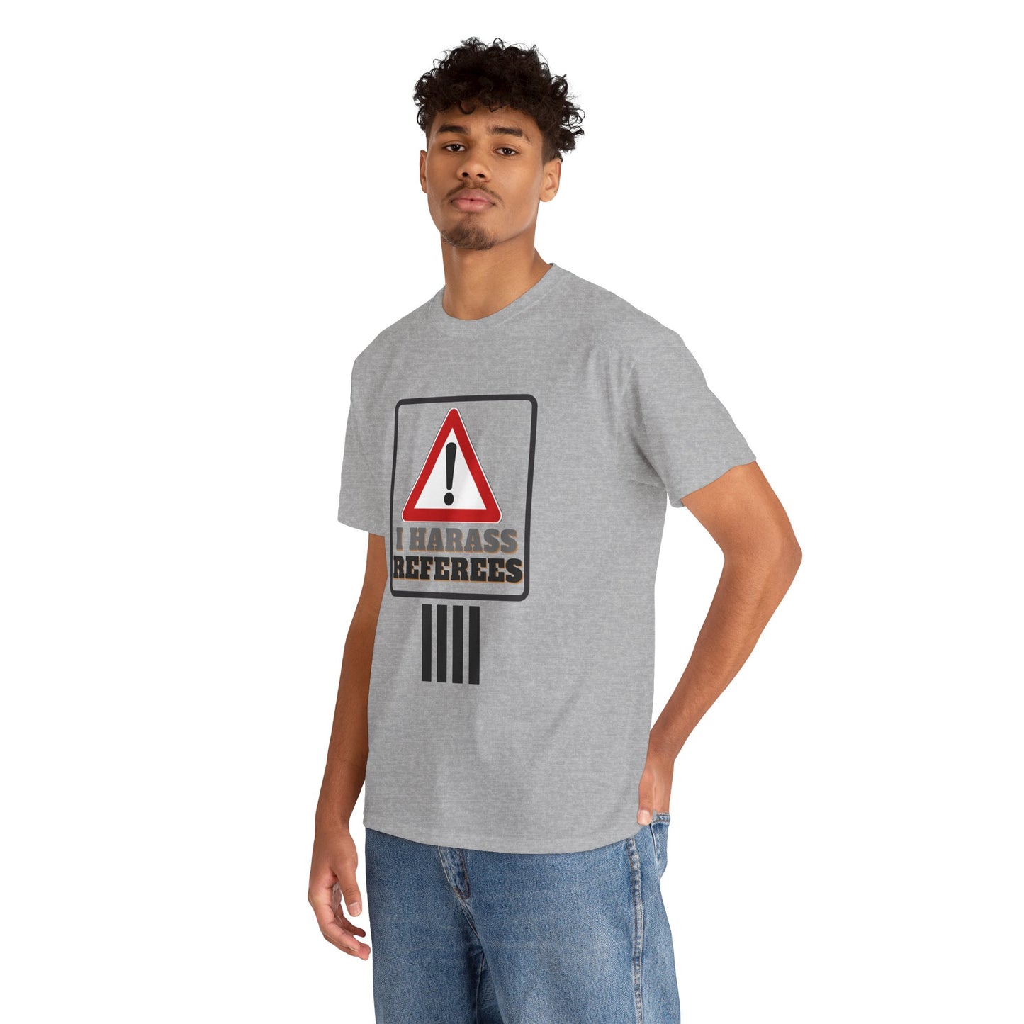 I Harass Refs | Heavy Cotton Tee | For the fans | Screen printed |  5 color options | Sizes S-5XL