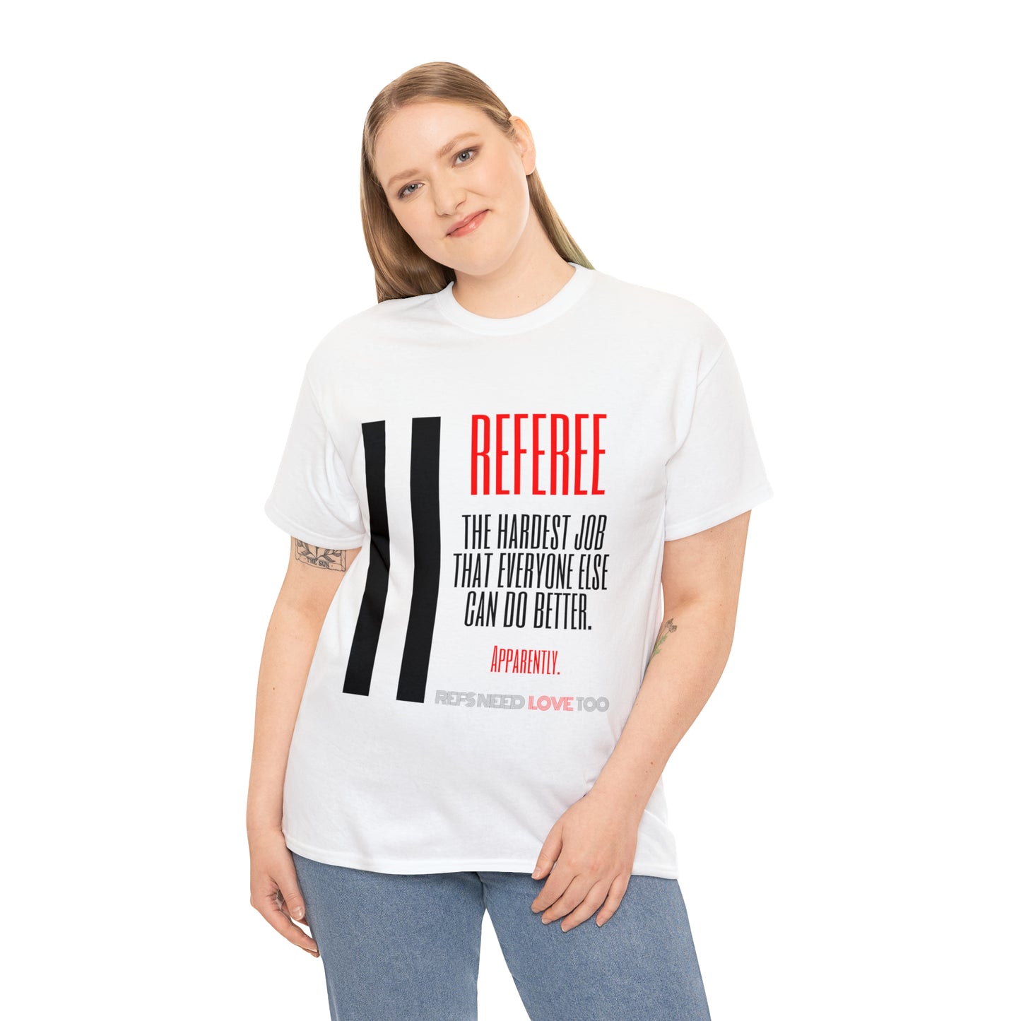 The Hardest Job Cotton Tee | Great Gift for Refs | Referee Gifts | For Sports Officials | For Umpires | Screen printed | Shirt for referees | Referee appreciation