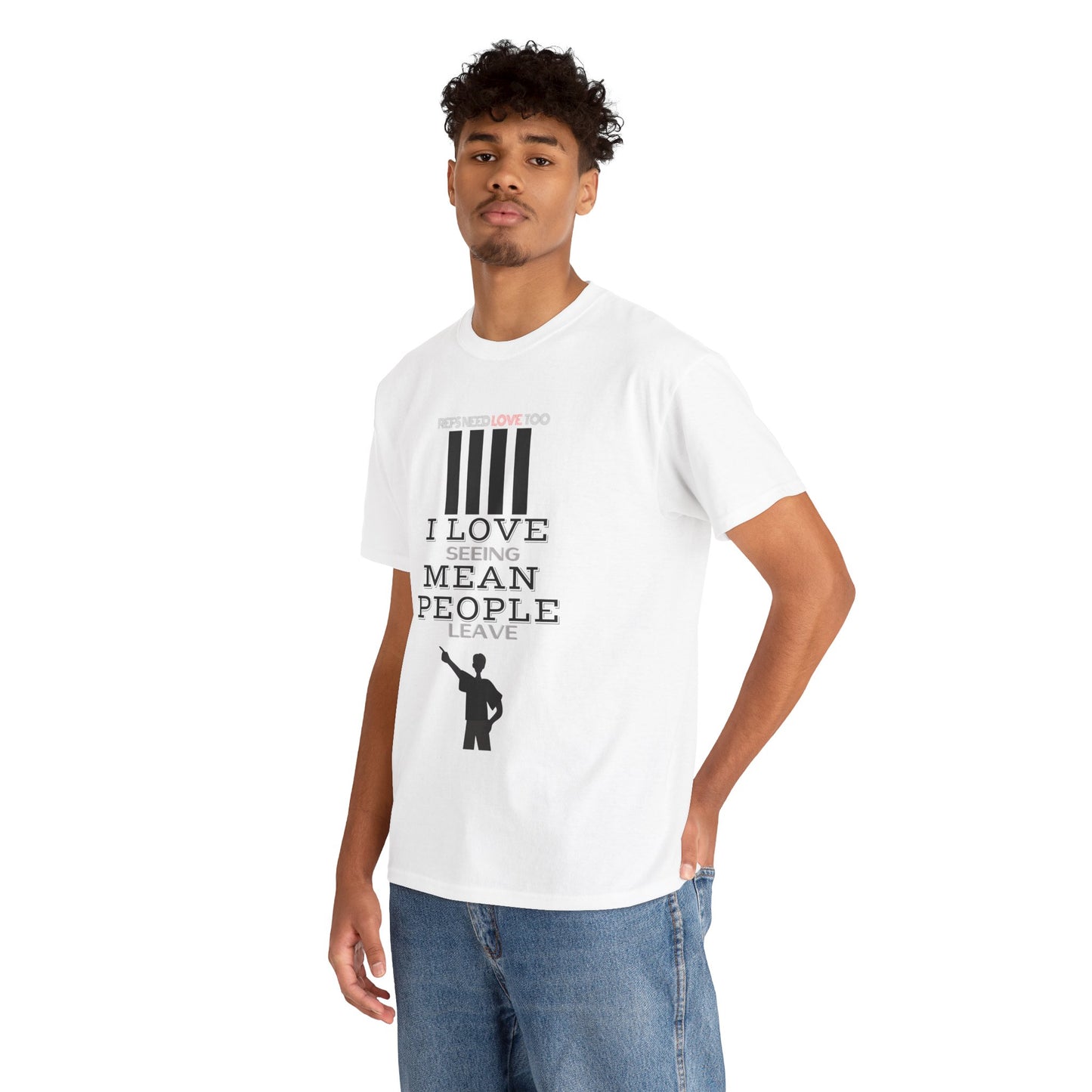 Love seeing mean people leave | For your favorite referee | Heavy Cotton Tee | Screen printed | Five color options