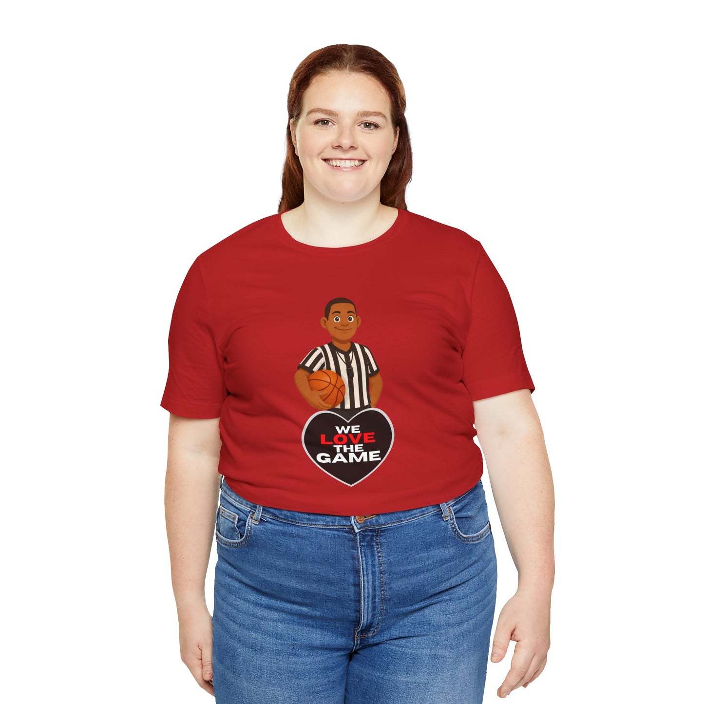 We Love the Game Referee Tee — Heart Logo Short Sleeve Shirt