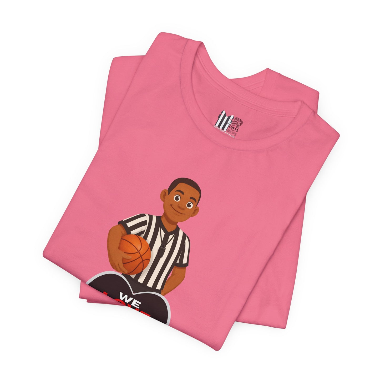 We Love the Game Referee Tee — Heart Logo Short Sleeve Shirt